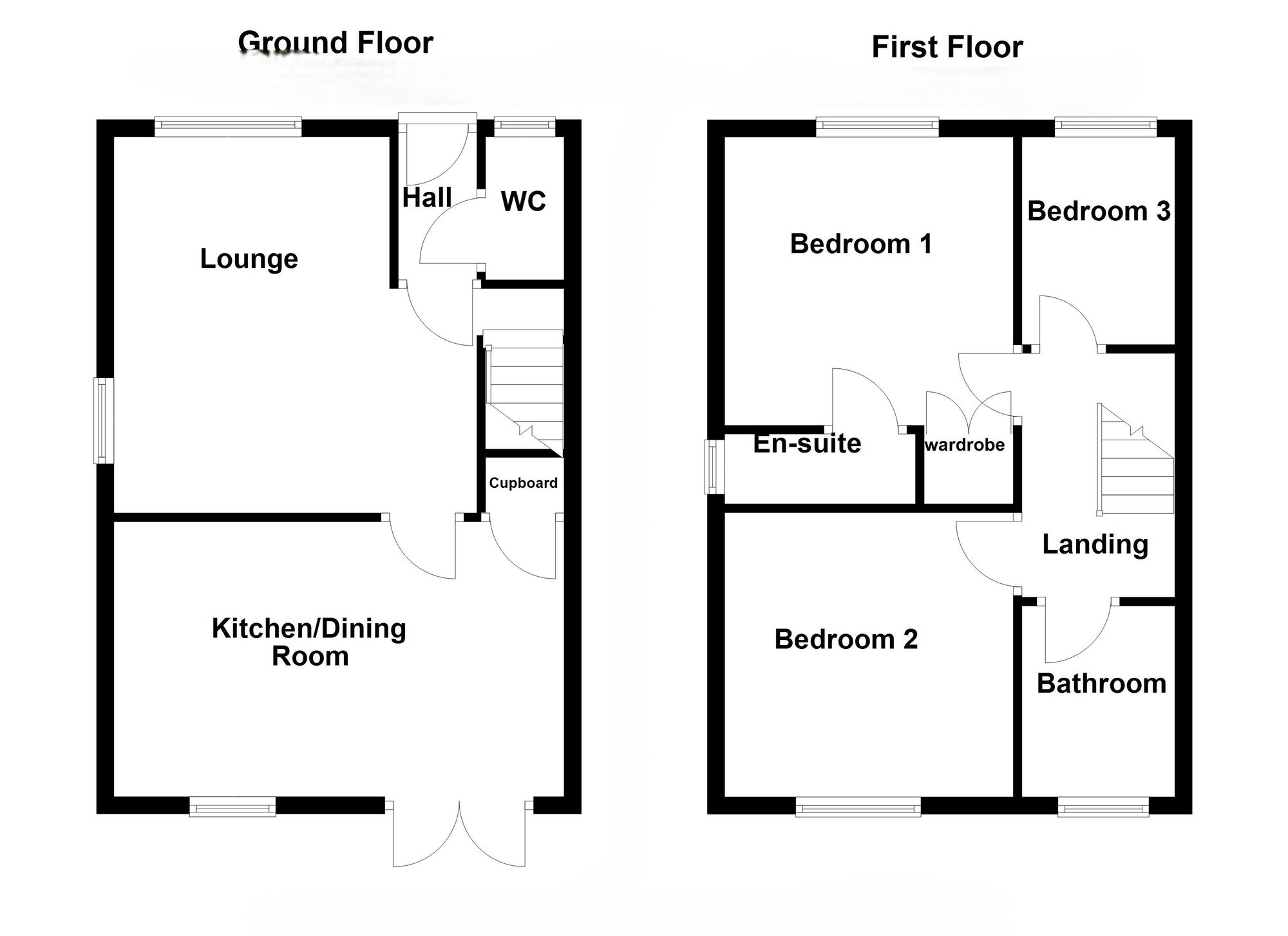 Floorplan of 3 bedroom Semi Detached House for sale, Seaburn Avenue, New Hartley, Northumberland, NE25