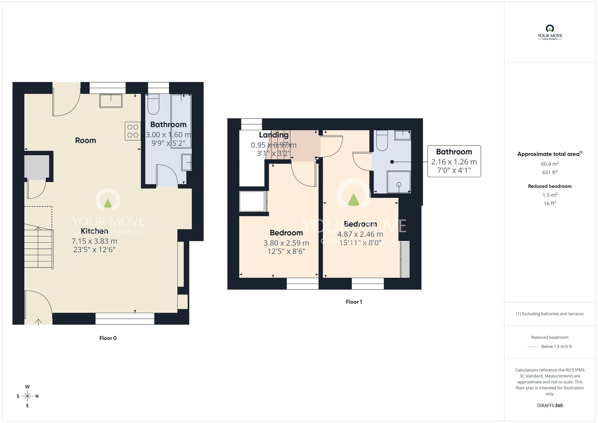 Floorplan of 2 bedroom Mid Terrace House for sale, Bridge Terrace, Shiremoor, Tyne and Wear, NE27