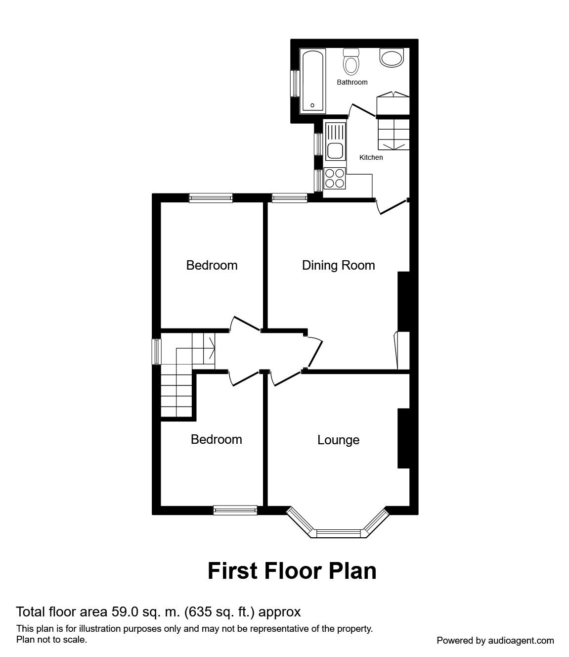 Floorplan of 2 bedroom  Flat for sale, Princess Louise Road, Blyth, Northumberland, NE24
