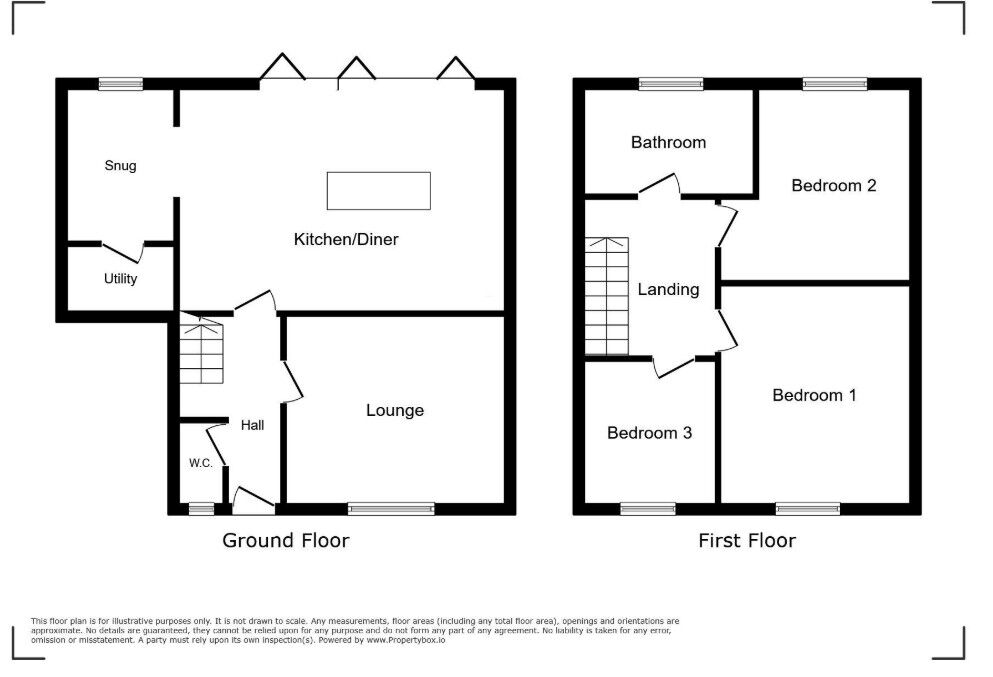Floorplan of 3 bedroom Semi Detached House for sale, Pendleton Drive, Cramlington, Northumberland, NE23