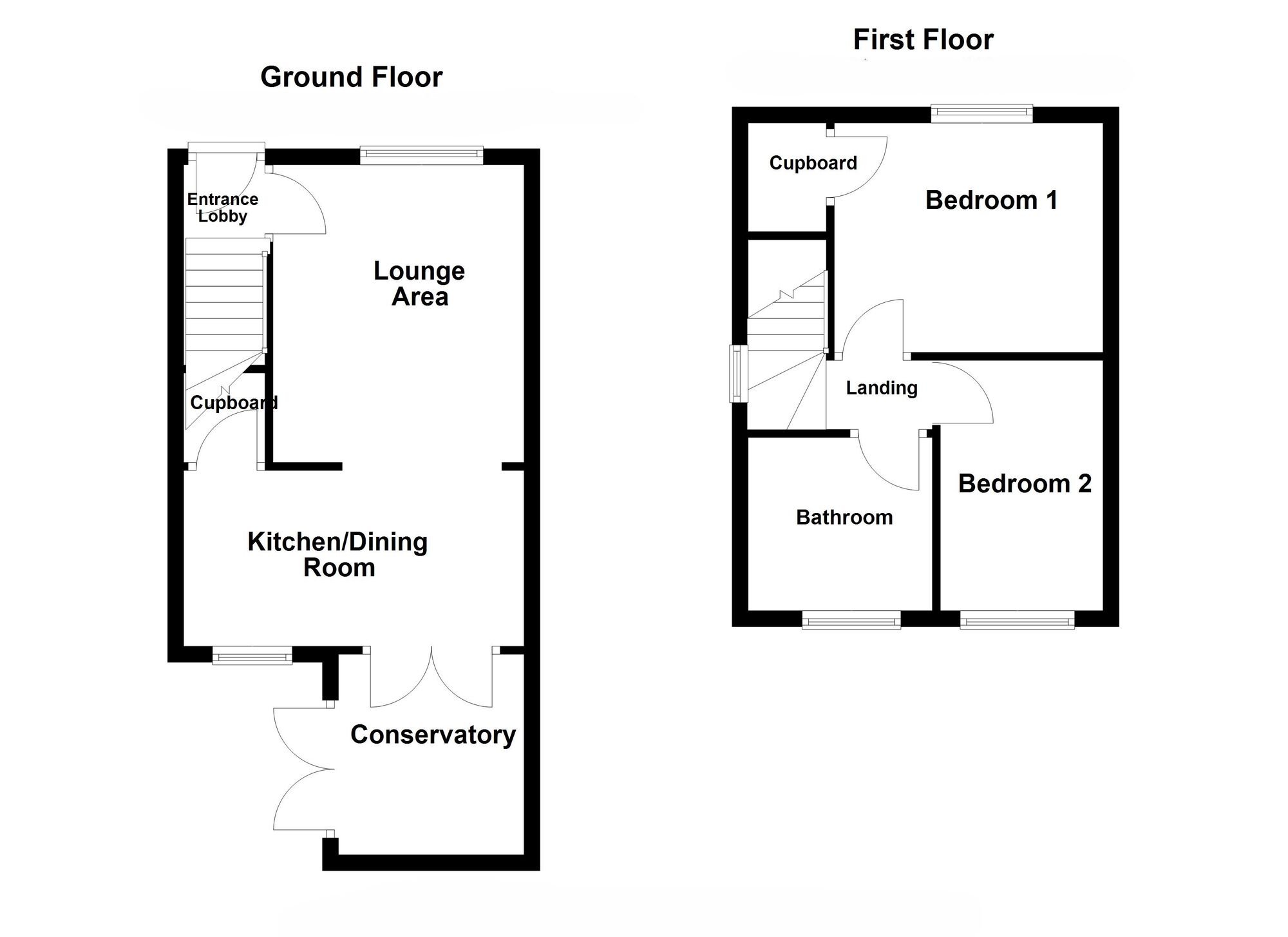 Floorplan of 2 bedroom Semi Detached House for sale, Uplands, Whitley Bay, Tyne and Wear, NE25