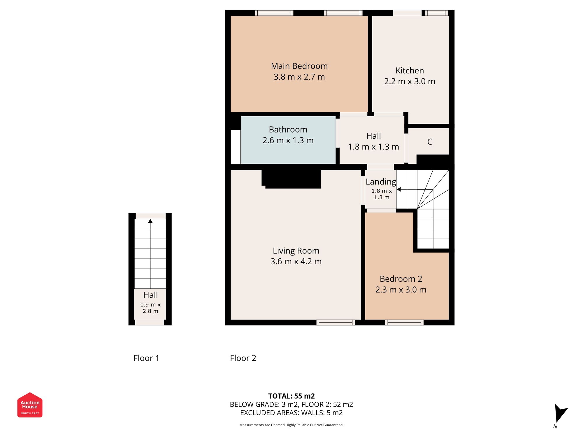 Floorplan of 2 bedroom  Flat for sale, Salisbury Street, Blyth, Northumberland, NE24