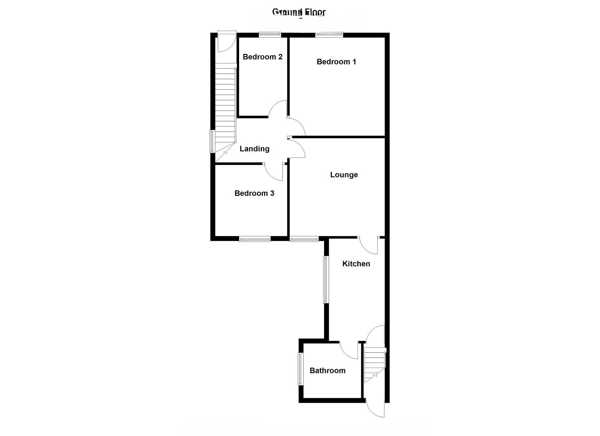 Floorplan of 3 bedroom Flat for sale, Laurel Terrace, Holywell, Northumberland, NE25