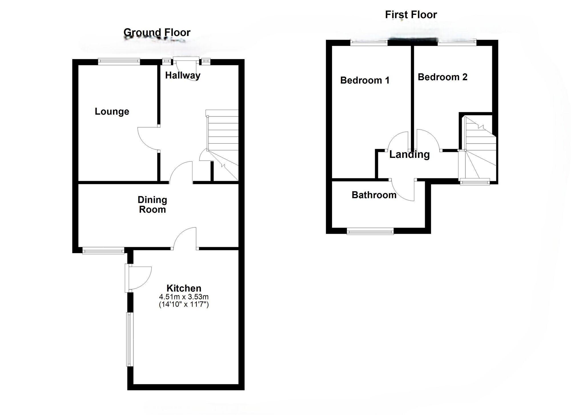 Floorplan of 2 bedroom Mid Terrace House for sale, Taylor Terrace, West Allotment, Tyne and Wear, NE27
