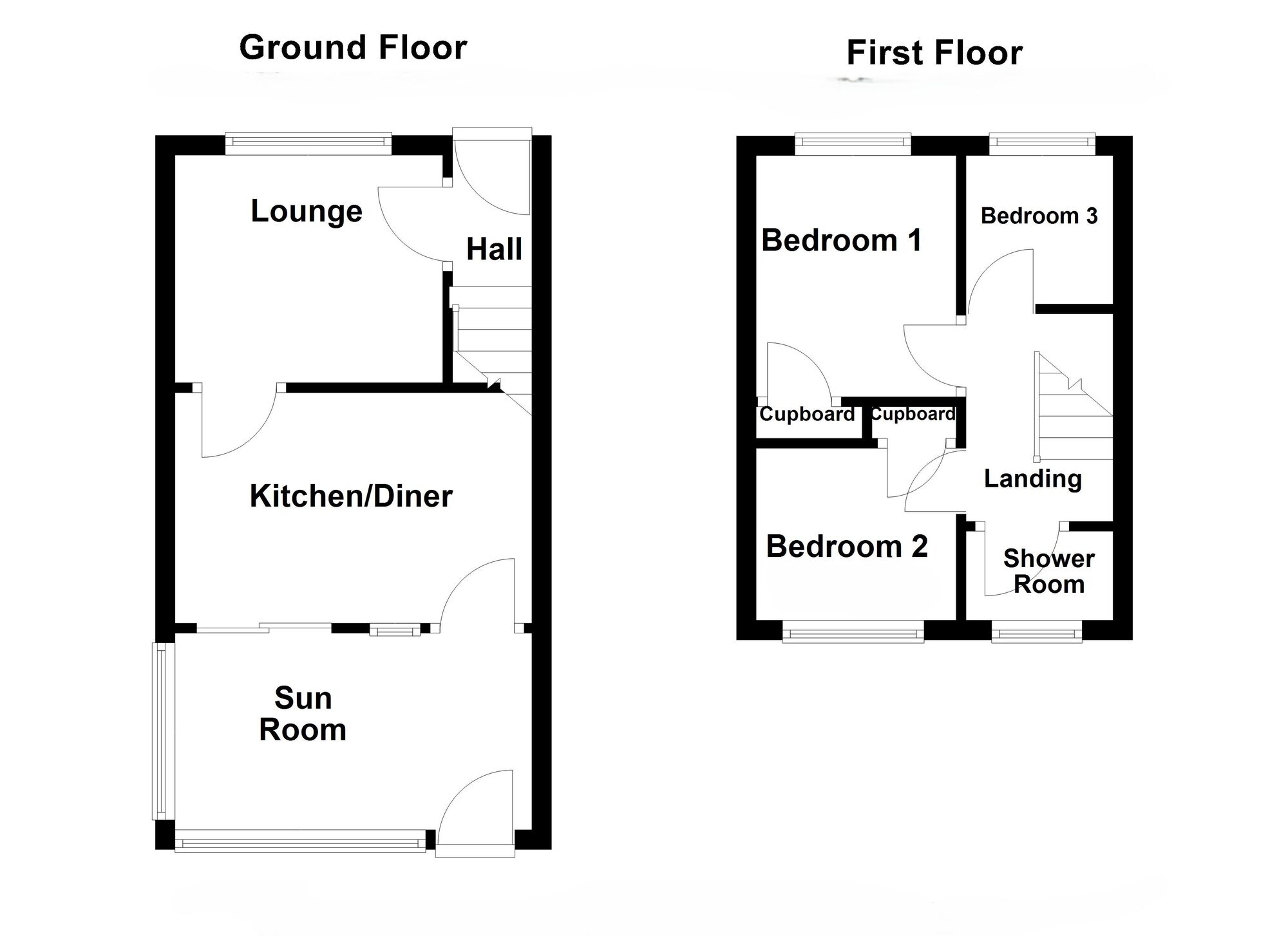 Floorplan of 3 bedroom Mid Terrace House for sale, Ridsdale Close, Seaton Delaval, Northumberland, NE25