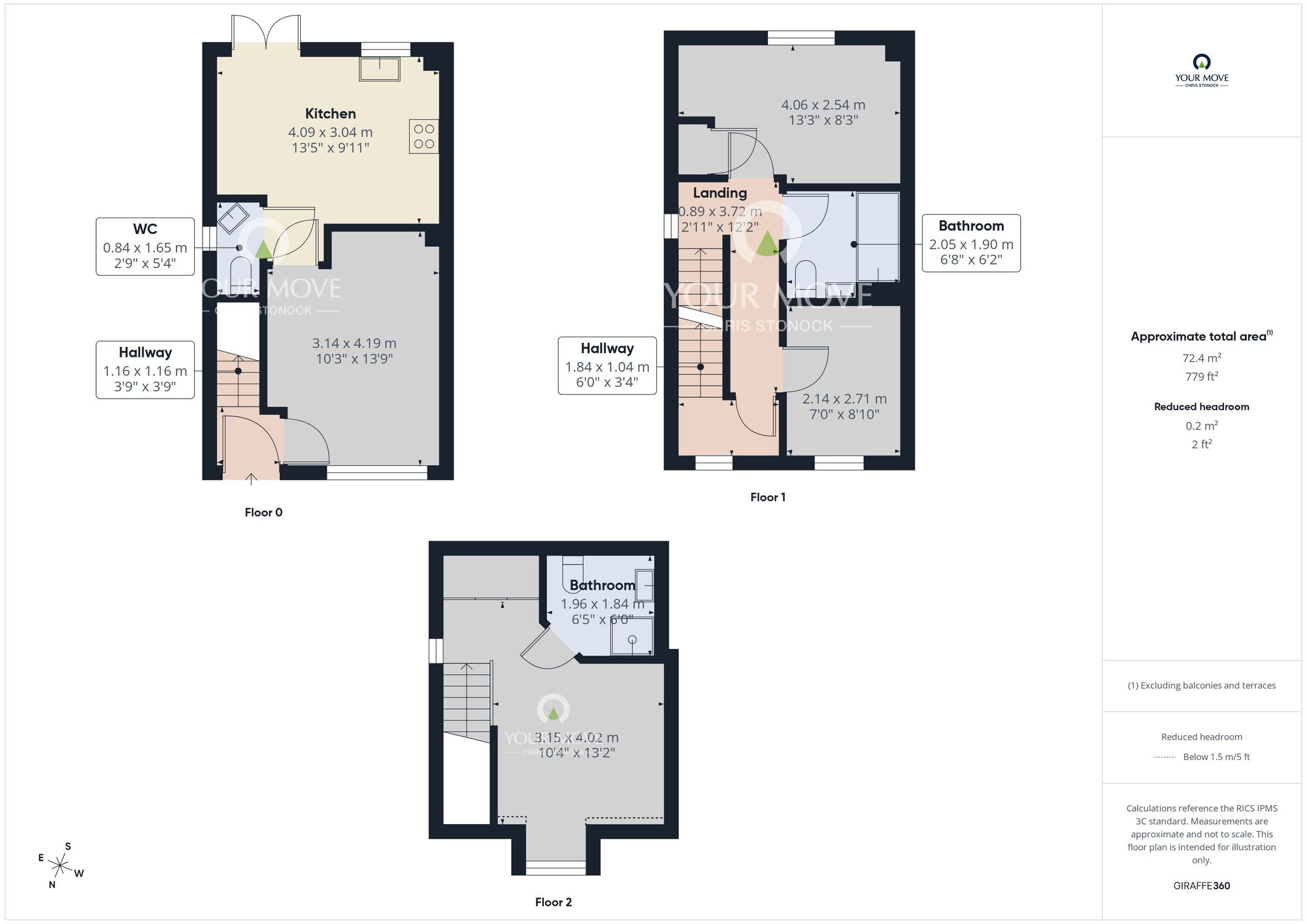 Floorplan of 3 bedroom Semi Detached House for sale, Barbary Way, Barley Meadows, Northumberland, NE23