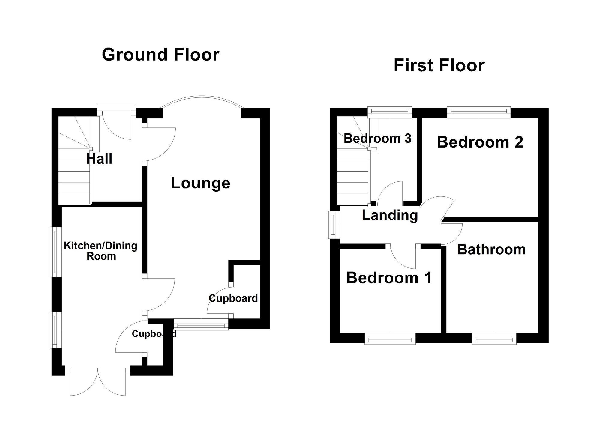 Floorplan of 3 bedroom Semi Detached House for sale, Rose Avenue, Nelson Village, Northumberland, NE23