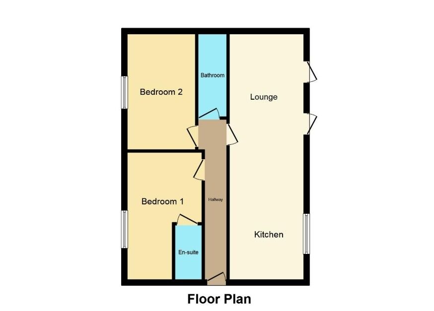 Floorplan of 2 bedroom Flat for sale, Dukesfield, Shiremoor, Tyne and Wear, NE27