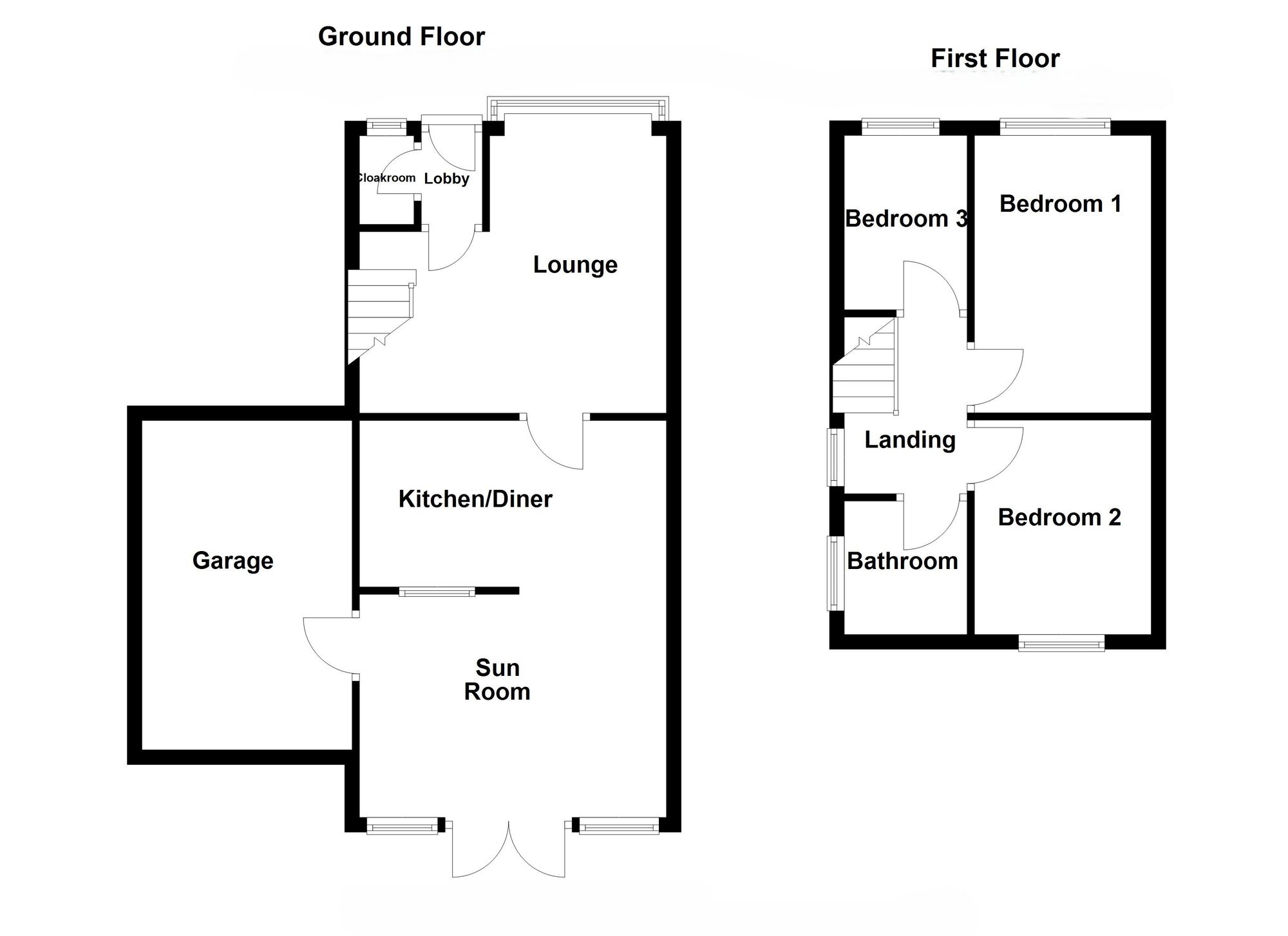 Floorplan of 3 bedroom Semi Detached House for sale, Linden Road, Seaton Delaval, Northumberland, NE25