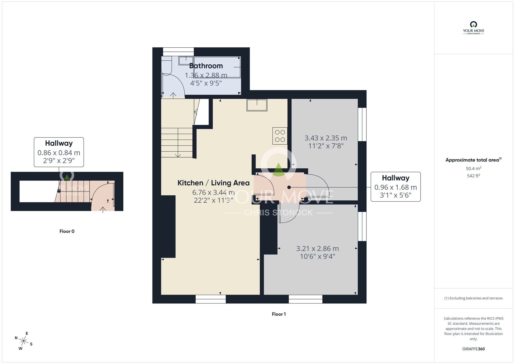 Floorplan of 2 bedroom Flat for sale, Grafton Road, Whitley Bay, Tyne and Wear, NE26