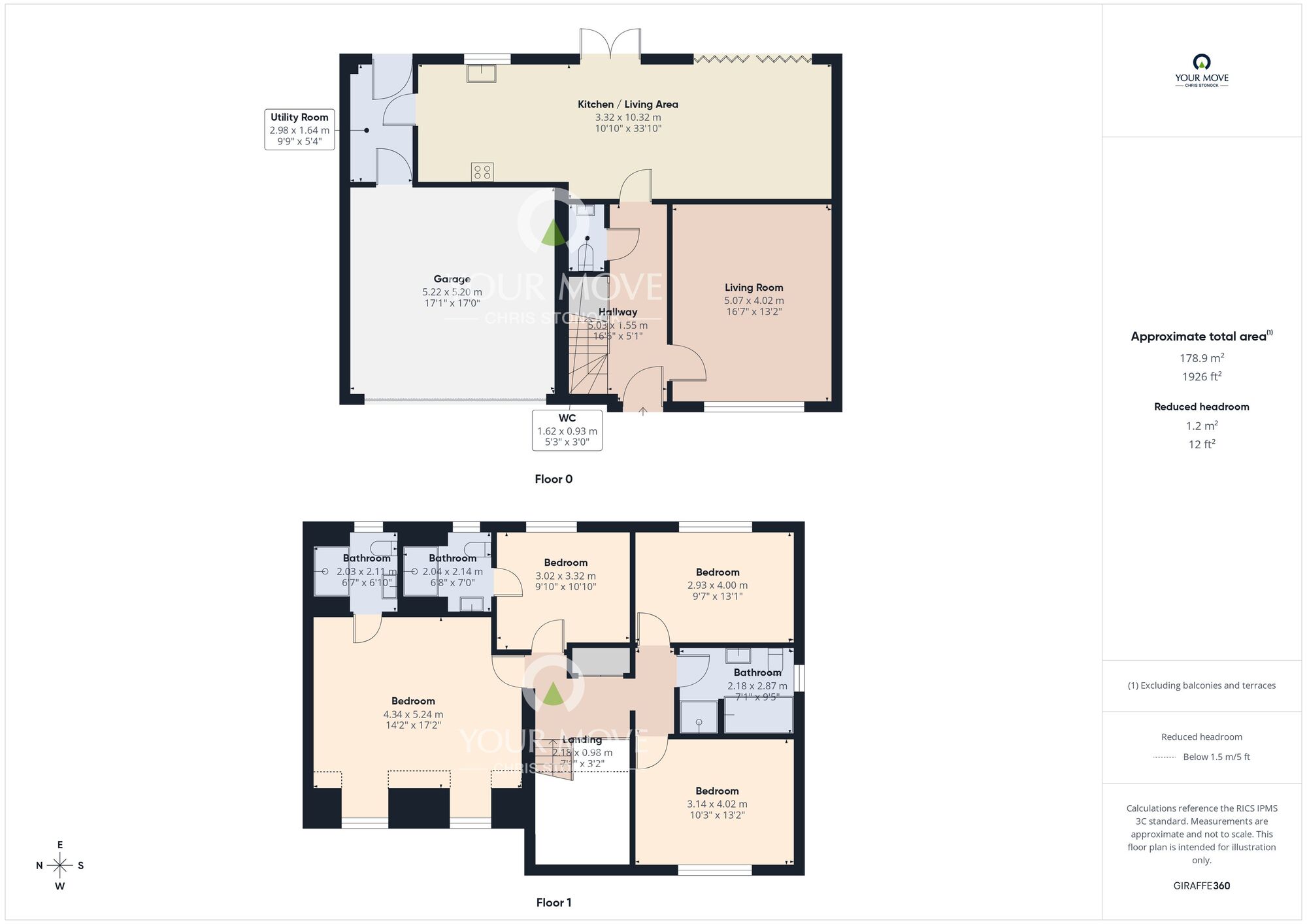 Floorplan of 4 bedroom Detached House to rent, Rosebay Close, Backworth, Tyne and Wear, NE27
