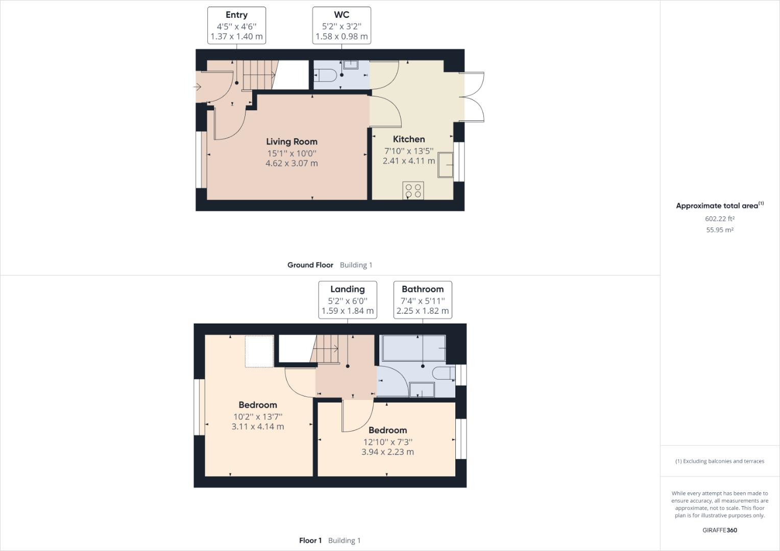 Floorplan of 2 bedroom Semi Detached House for sale, Institute Road, Ashington, Northumberland, NE63