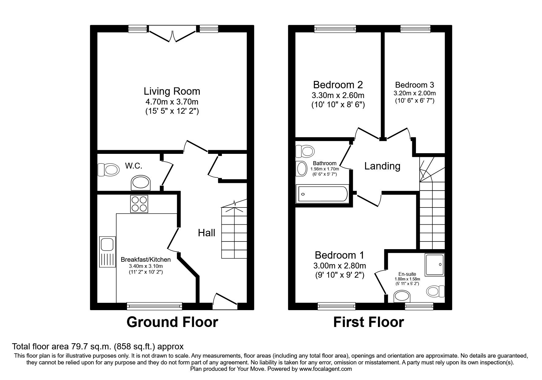Floorplan of 3 bedroom Semi Detached House for sale, Edmund Road, Holystone, Tyne and Wear, NE27