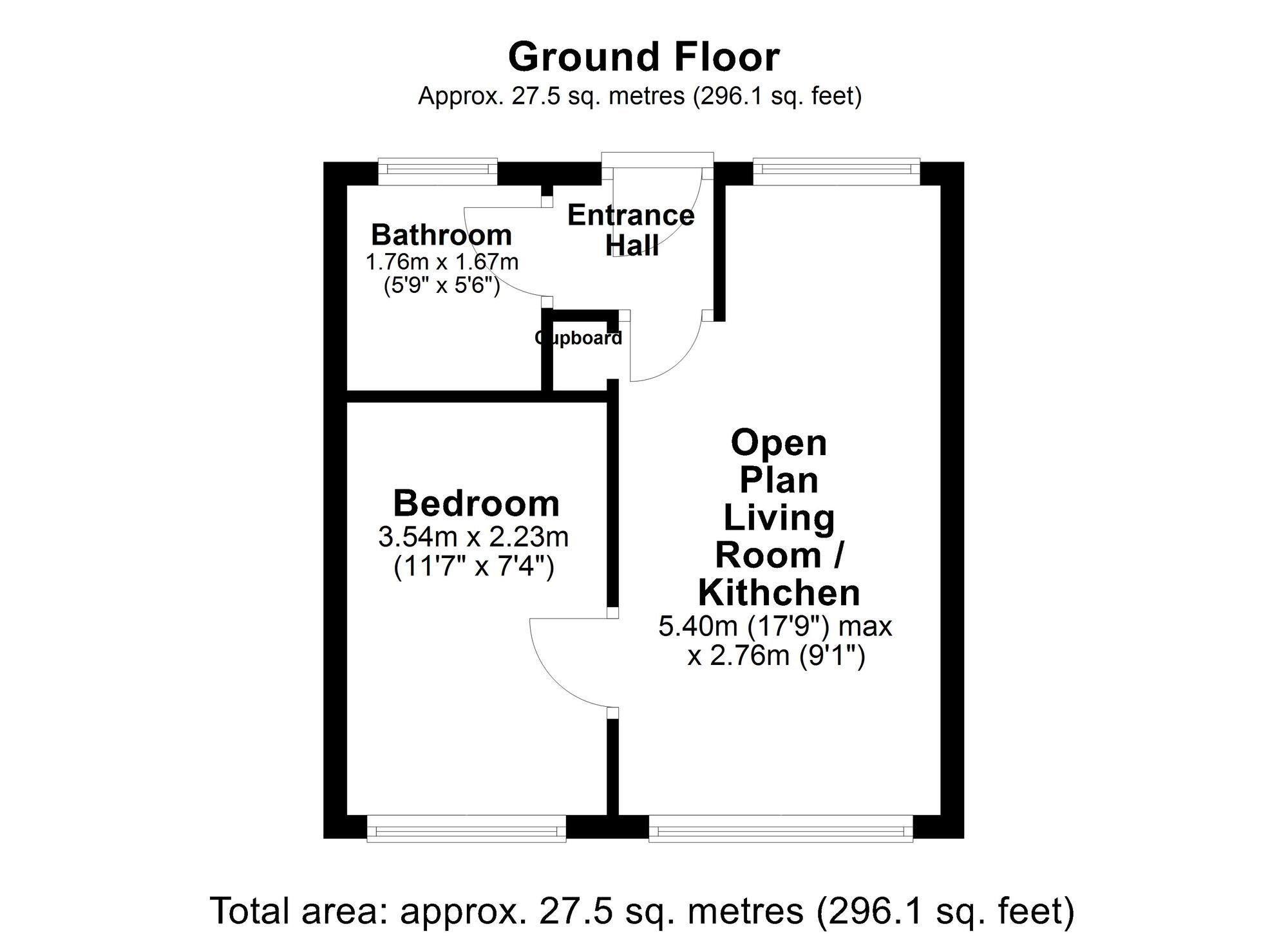 Floorplan of 1 bedroom Flat for sale, Kearsley Close, Seaton Delaval, Northumberland, NE25