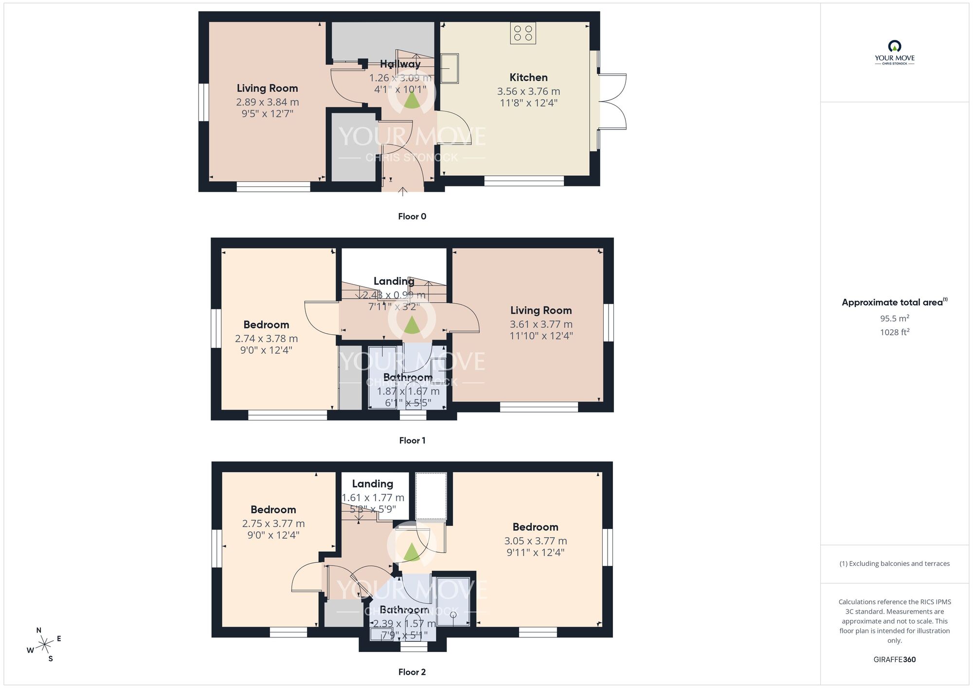Floorplan of 3 bedroom Semi Detached House for sale, Lavender Way, West Meadows, Northumberland, NE23