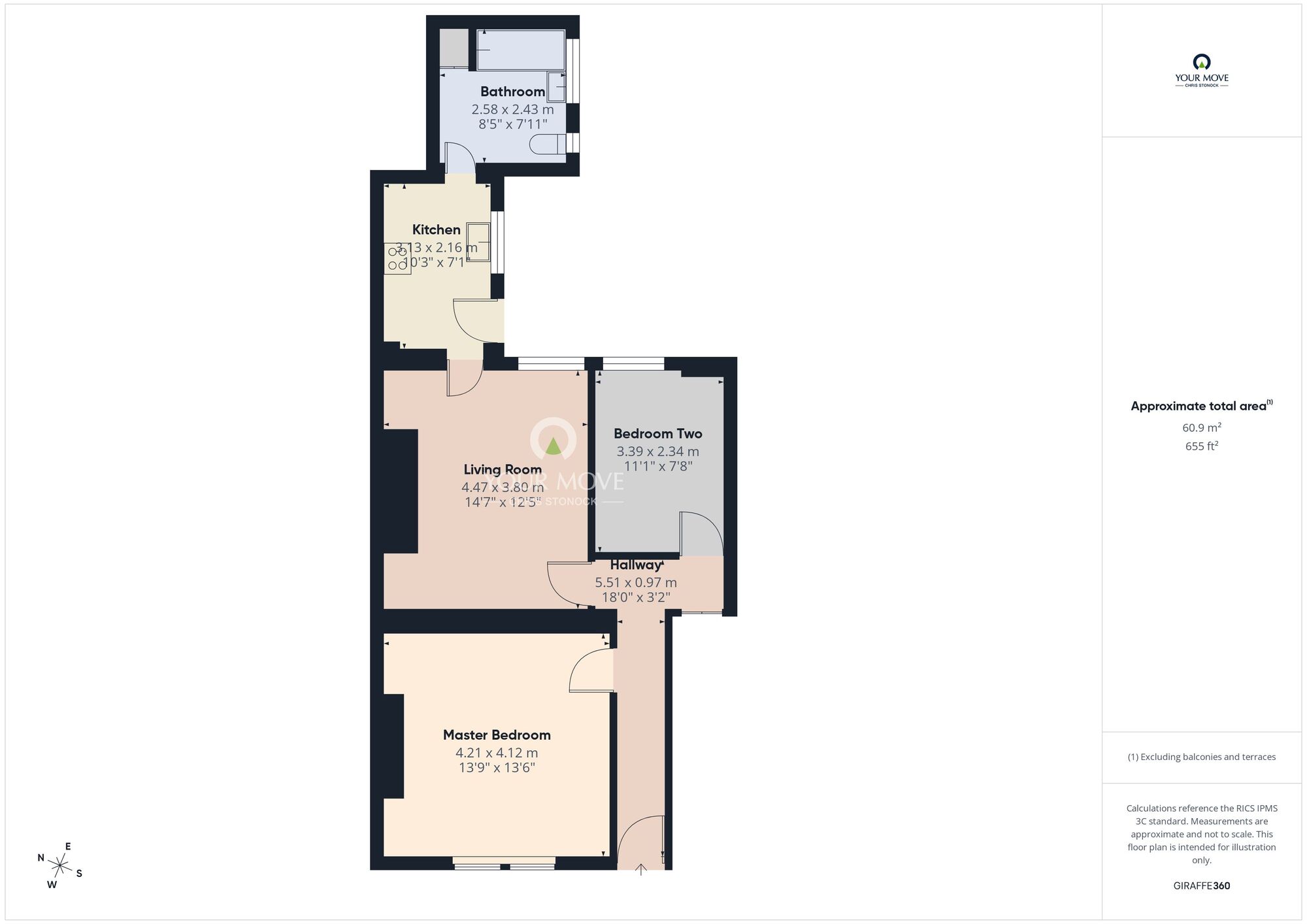 Floorplan of 2 bedroom Flat for sale, Northumberland Street, Wallsend, Tyne and Wear, NE28