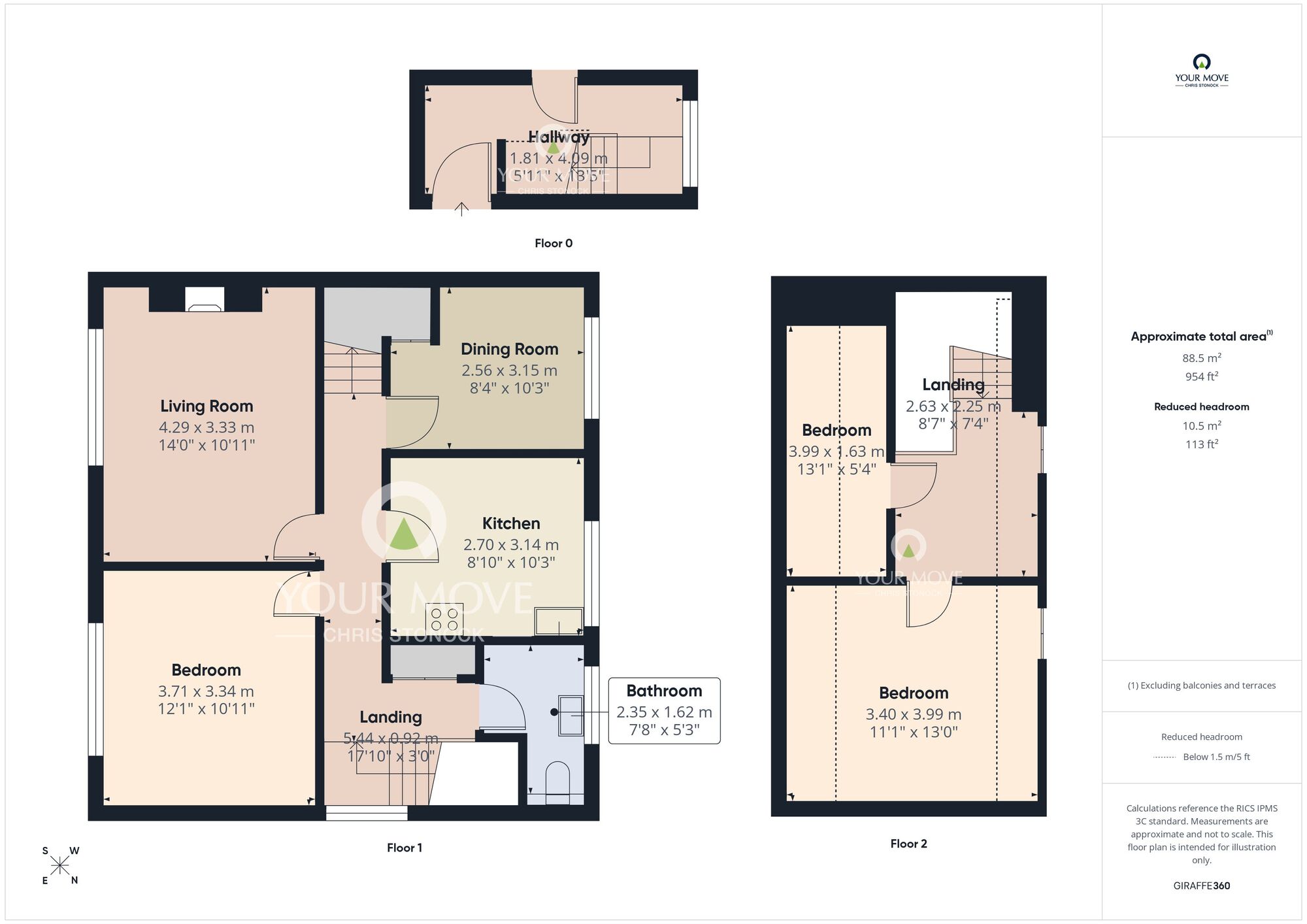 Floorplan of 4 bedroom Flat for sale, Alwinton Road, Shiremoor, Newcastle Upon Tyne, NE27