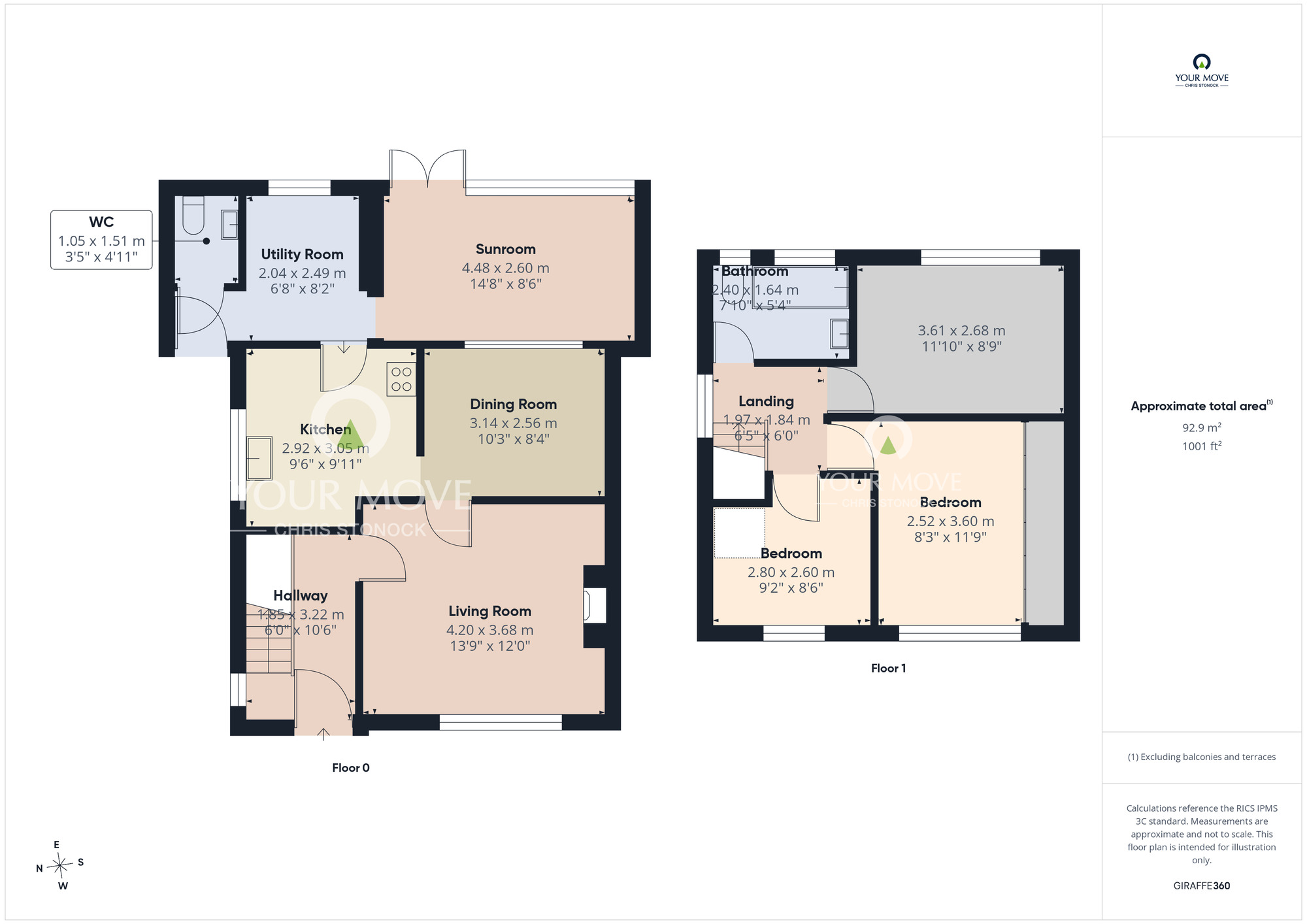 Floorplan of 3 bedroom Semi Detached House for sale, Craster Avenue, Shiremoor, Tyne and Wear, NE27