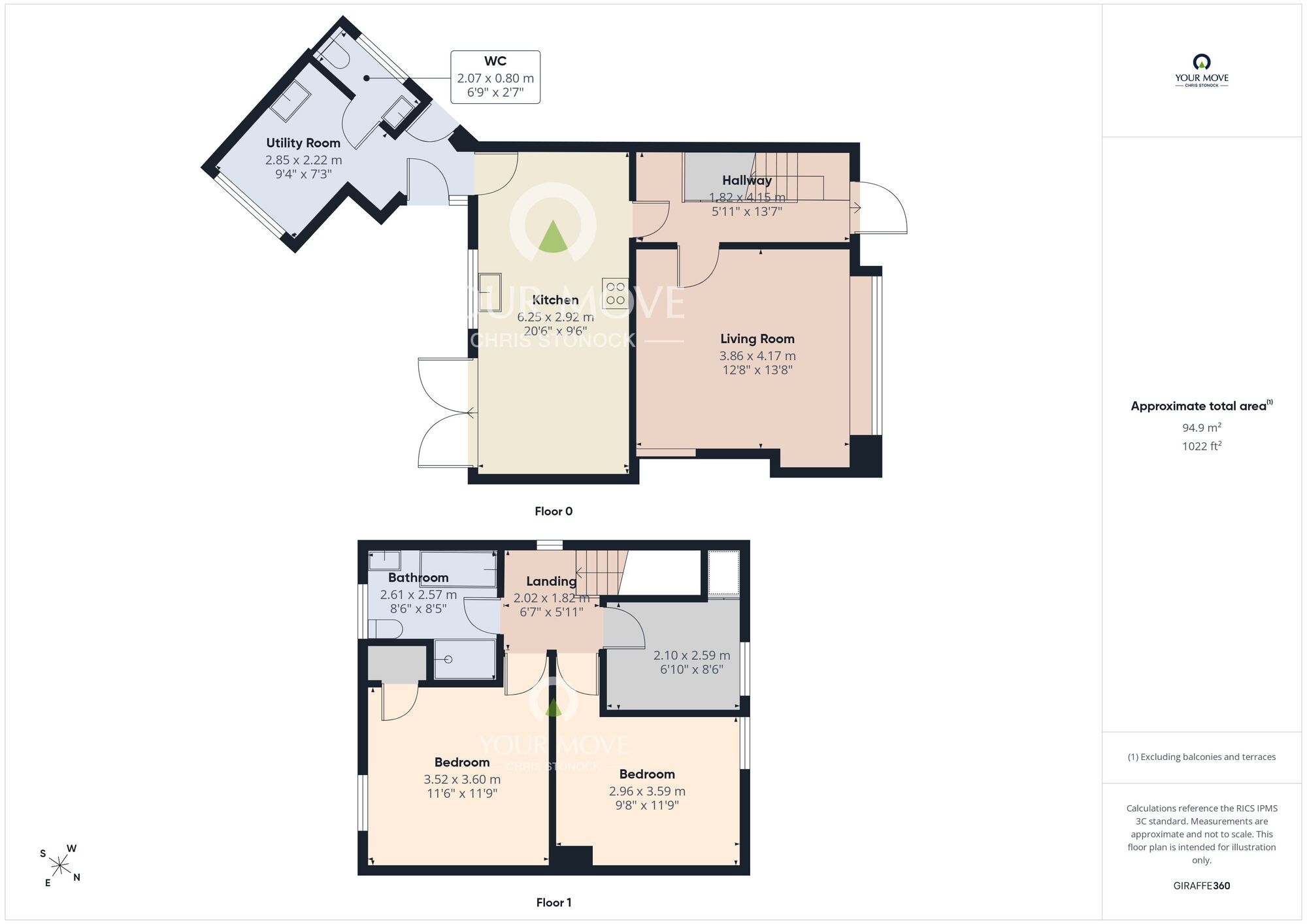 Floorplan of 3 bedroom Semi Detached House for sale, Penrith Avenue, North Shields, Tyne and Wear, NE30