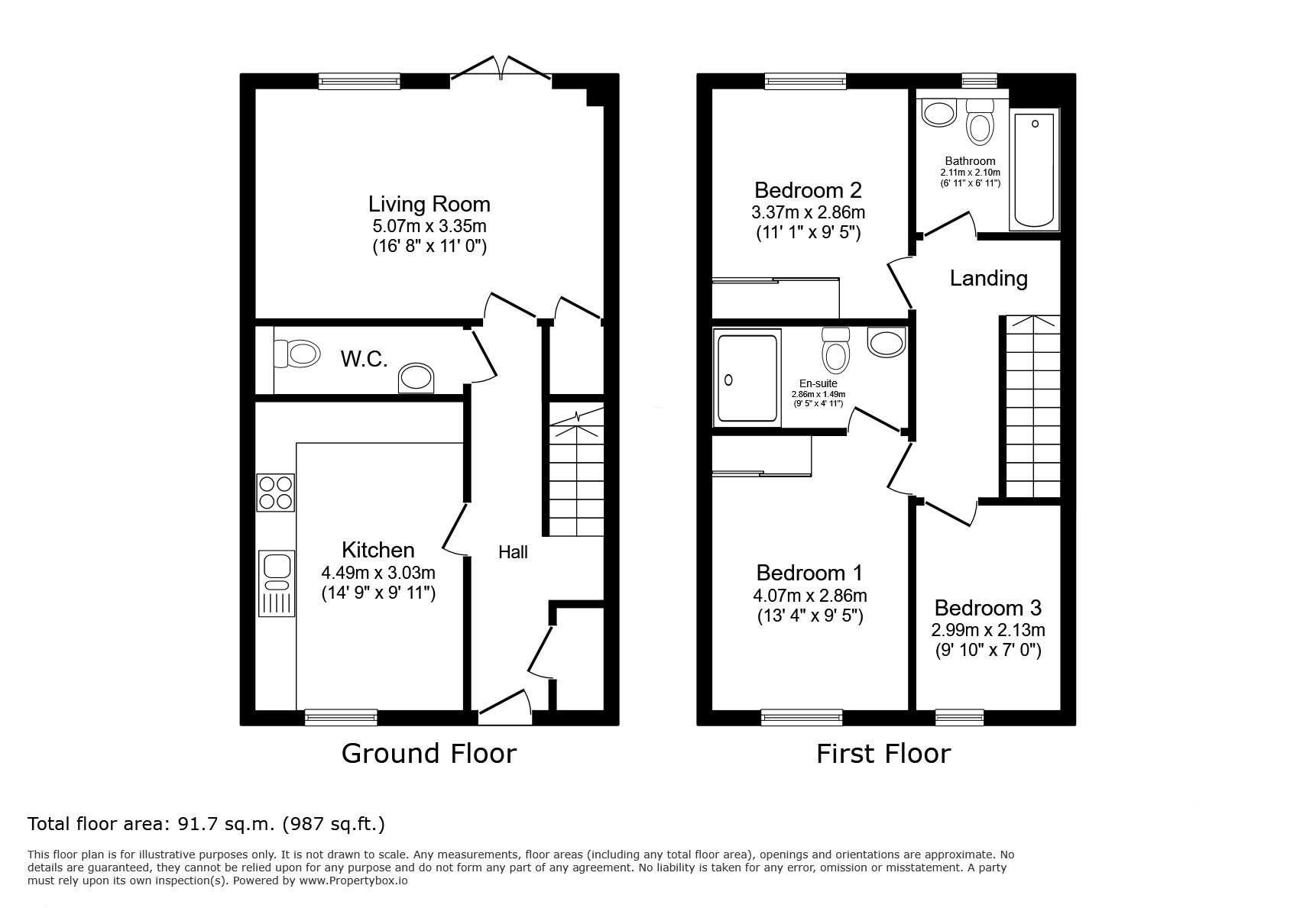 Floorplan of 3 bedroom Semi Detached House for sale, Doddington Drive, Cramlington, Northumberland, NE23
