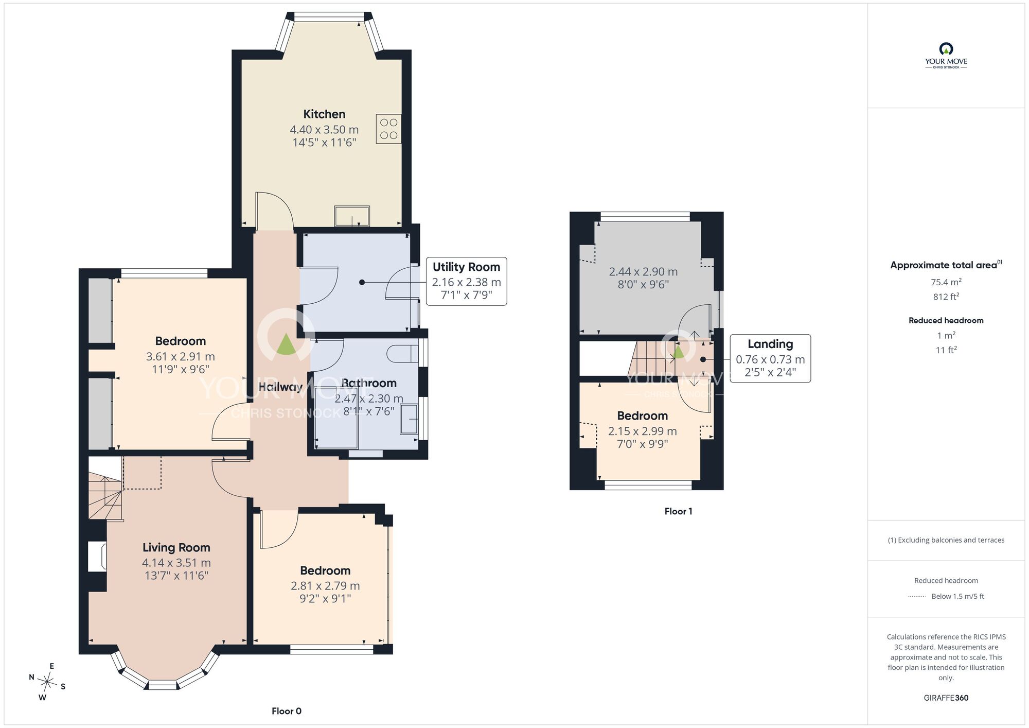 Floorplan of 4 bedroom Semi Detached Bungalow for sale, Tudor Avenue, North Shields, Tyne and Wear, NE29