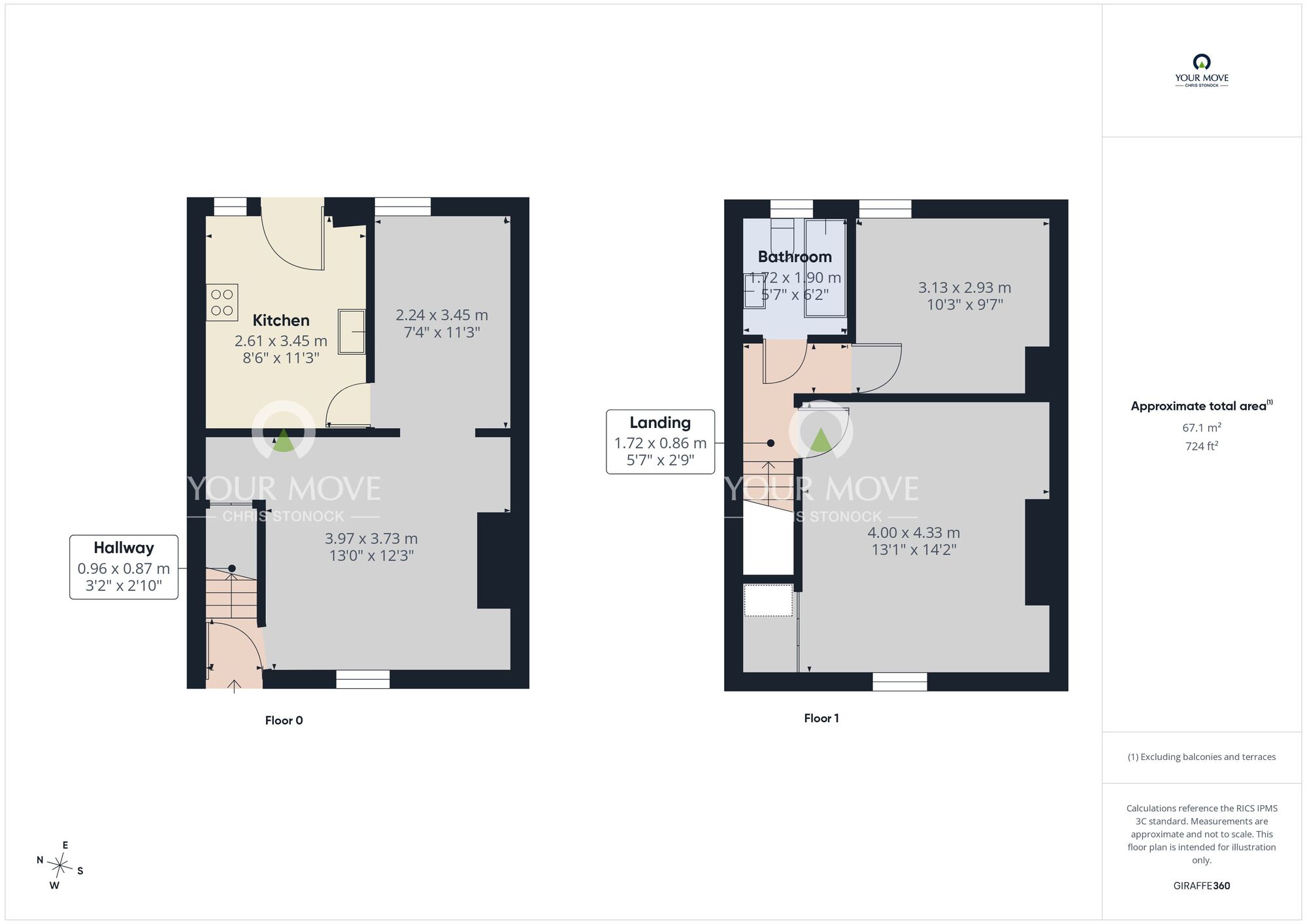 Floorplan of 2 bedroom Mid Terrace House to rent, Tweedy Street, Blyth, Northumberland, NE24