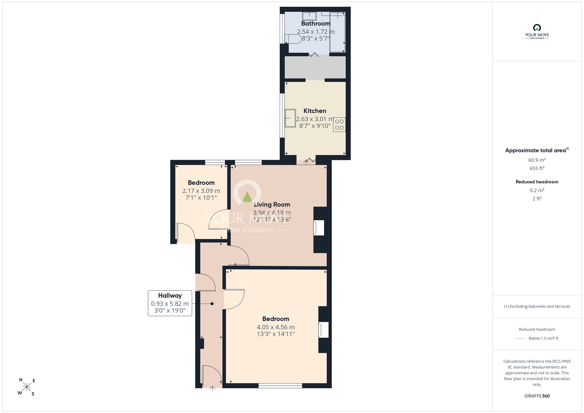 Floorplan of 2 bedroom Flat for sale, Waldo Street, North Shields, Tyne and Wear, NE29