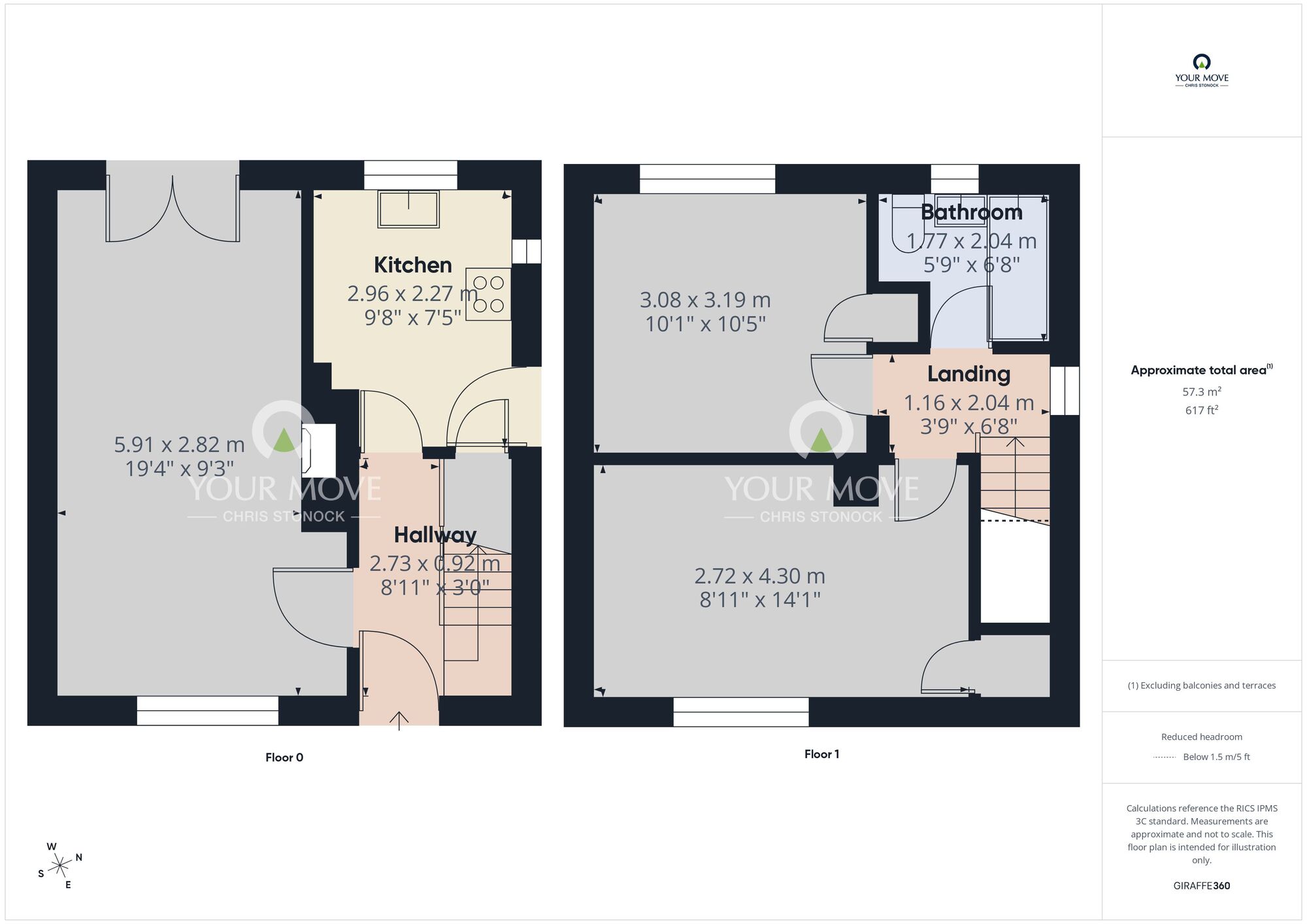 Floorplan of 2 bedroom Semi Detached House to rent, Windermere Road, Newbiggin-by-the-Sea, Northumberland, NE64