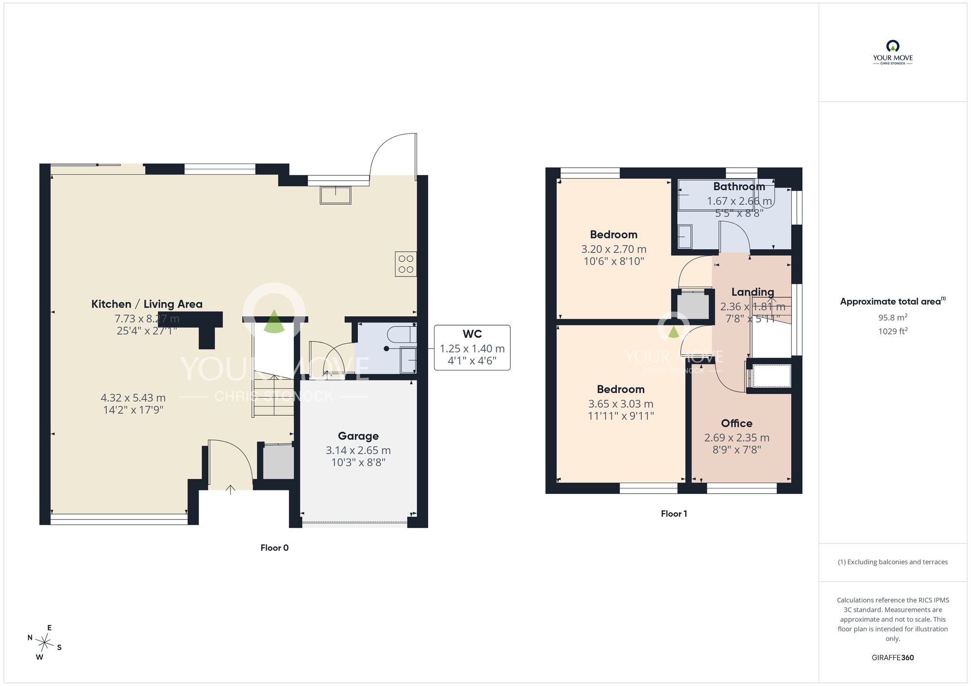 Floorplan of 3 bedroom Semi Detached House to rent, Coldstream Way, North Shields, Tyne and Wear, NE29