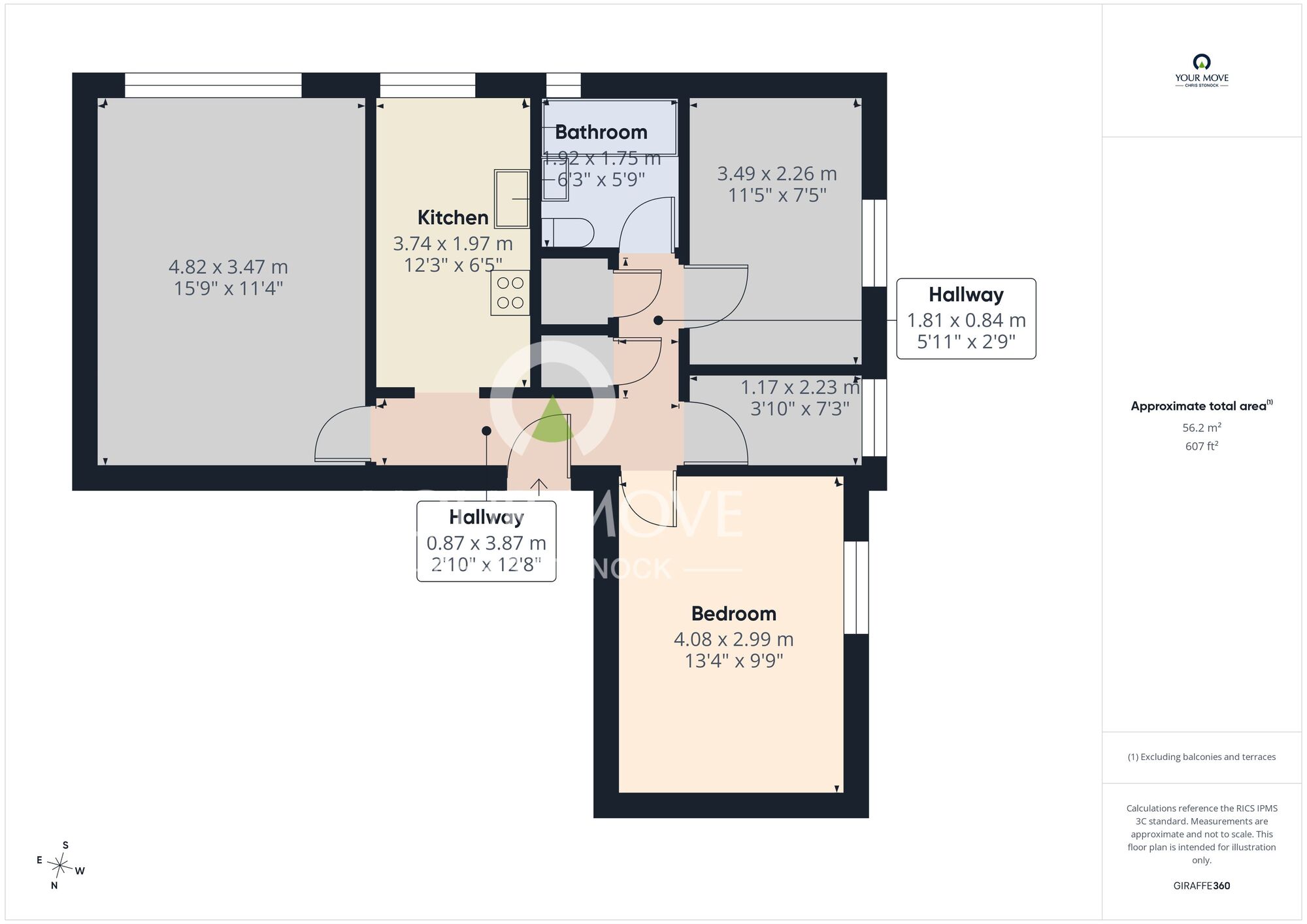 Floorplan of 2 bedroom Flat to rent, River View, North Shields, Tyne and Wear, NE30