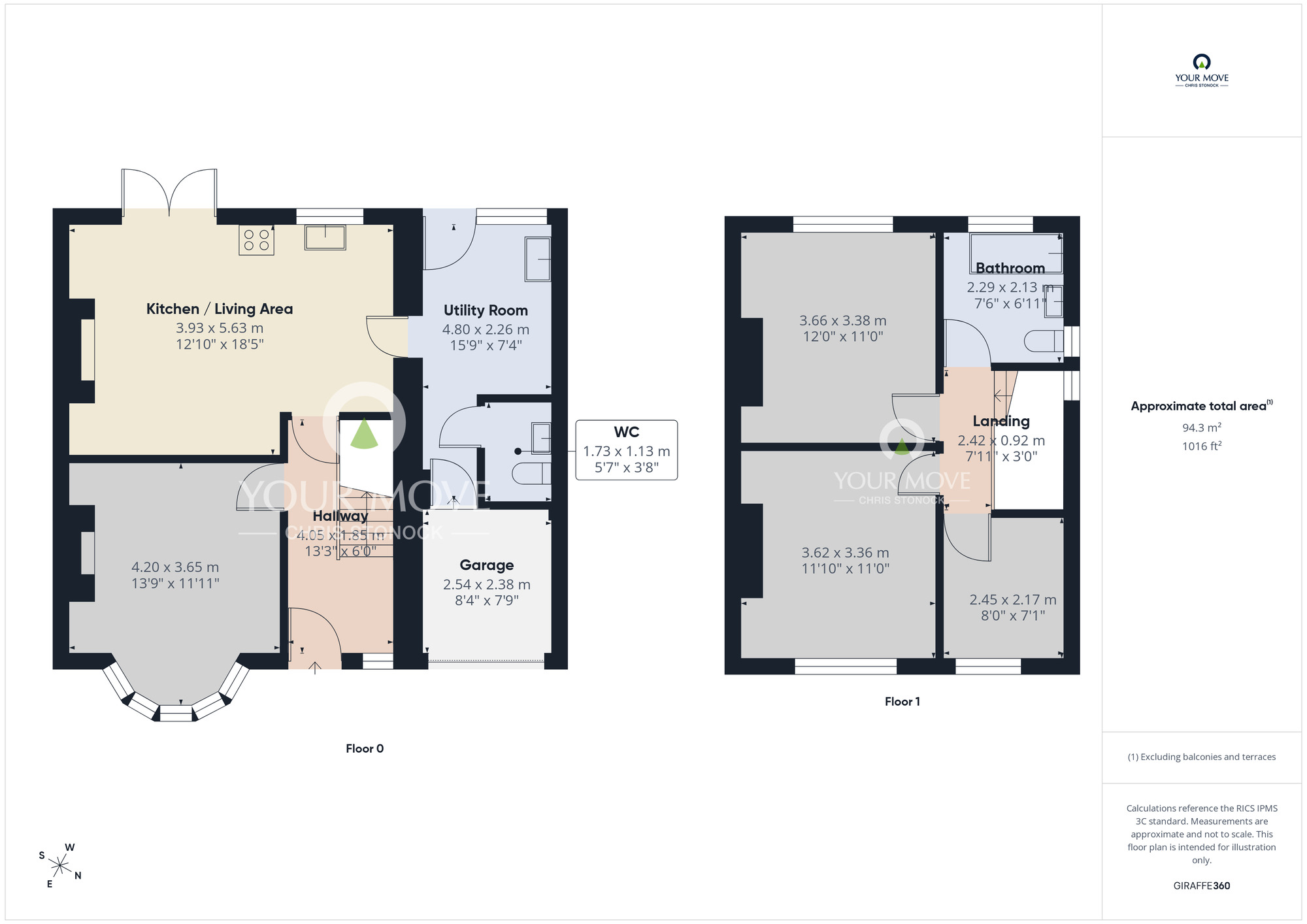 Floorplan of 3 bedroom Semi Detached House for sale, Hermiston, Whitley Bay, Tyne and Wear, NE25