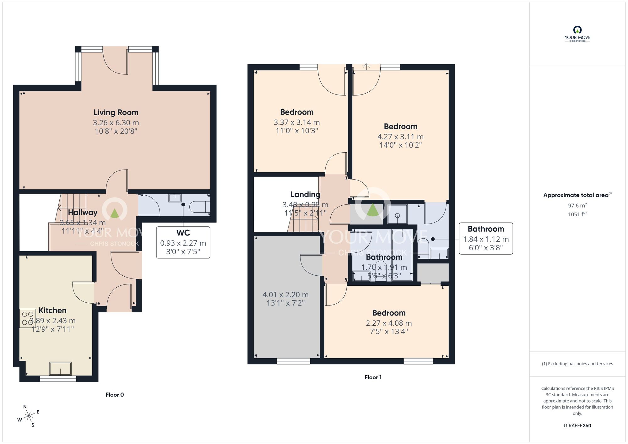 Floorplan of 4 bedroom Semi Detached House to rent, Commissioners Wharf, North Shields, Tyne and Wear, NE29