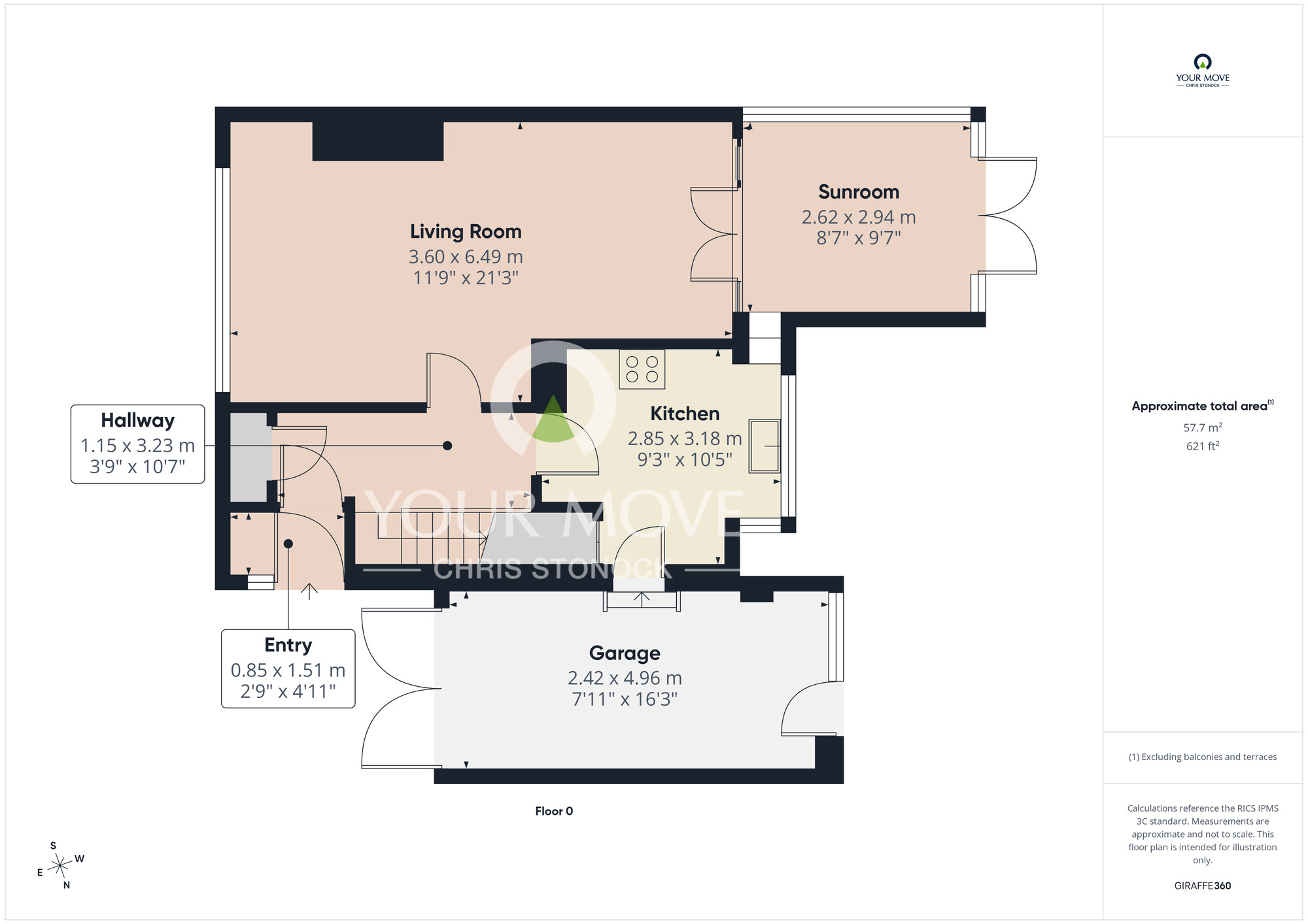 Floorplan of 3 bedroom Detached House to rent, Birchwood Avenue, Whickham, Newcastle Upon Tyne, NE16