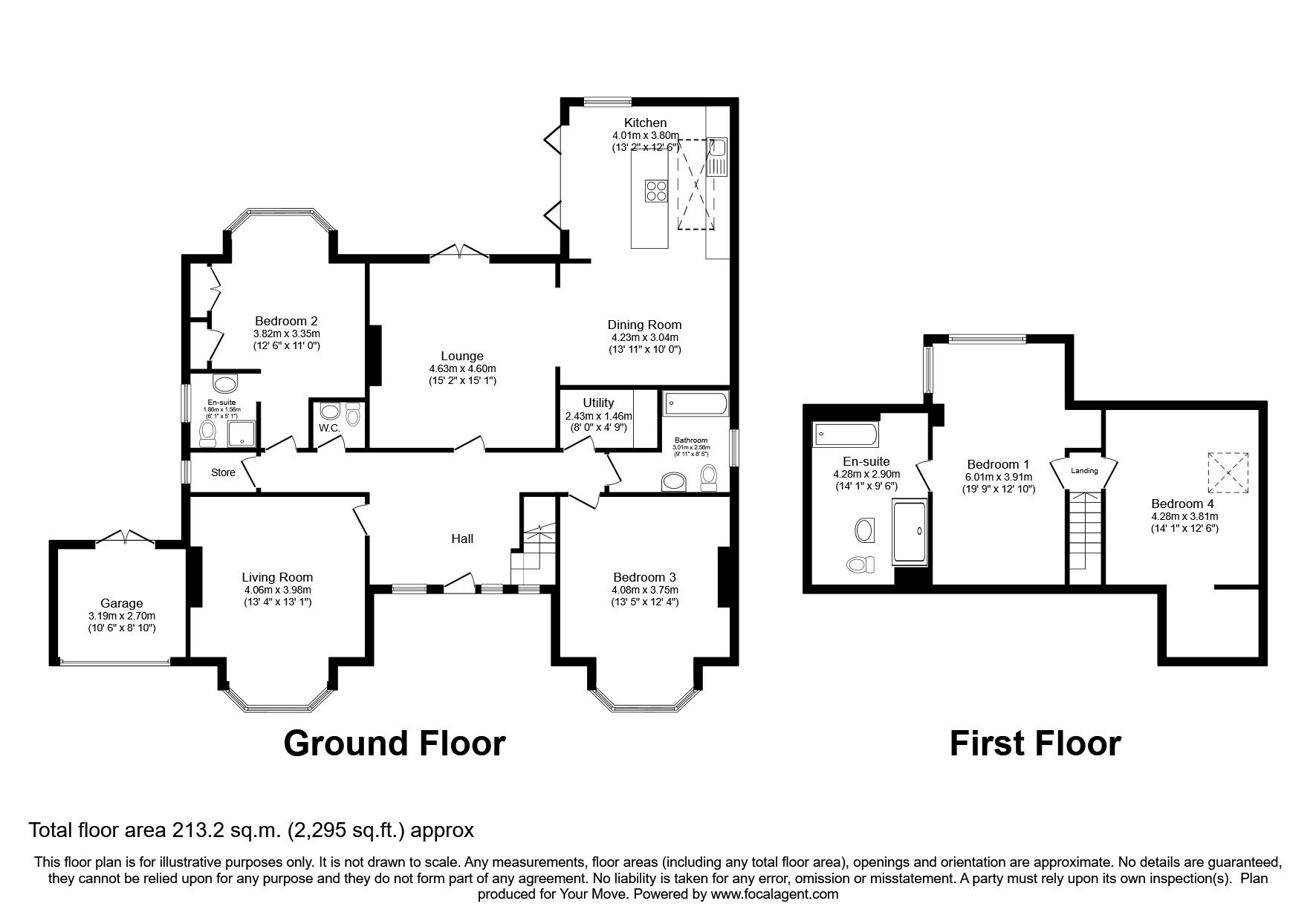 Floorplan of 4 bedroom Detached Bungalow for sale, Dunston Bank, Dunston, Gateshead, NE11
