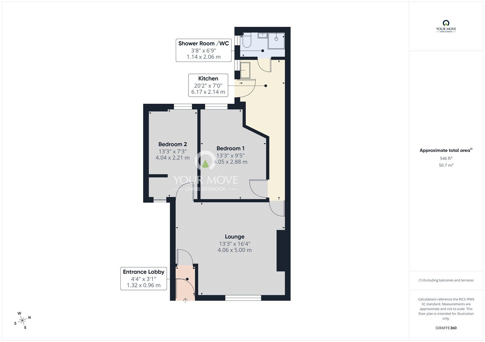 Floorplan of 2 bedroom Flat to rent, Axwell Terrace, Swalwell, Newcastle upon Tyne, NE16