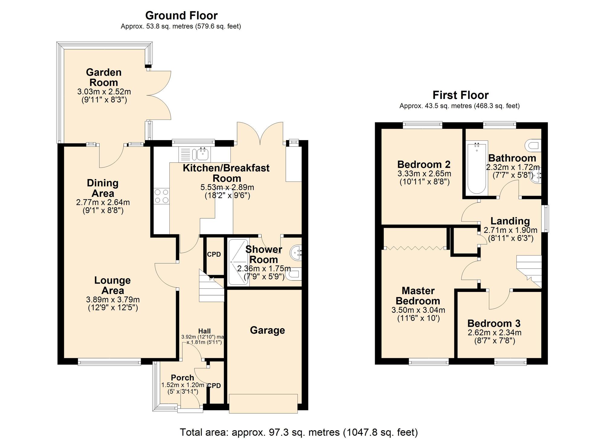 Floorplan of 3 bedroom Detached House for sale, Woodpack Avenue, Fellside Park, Whickham, NE16