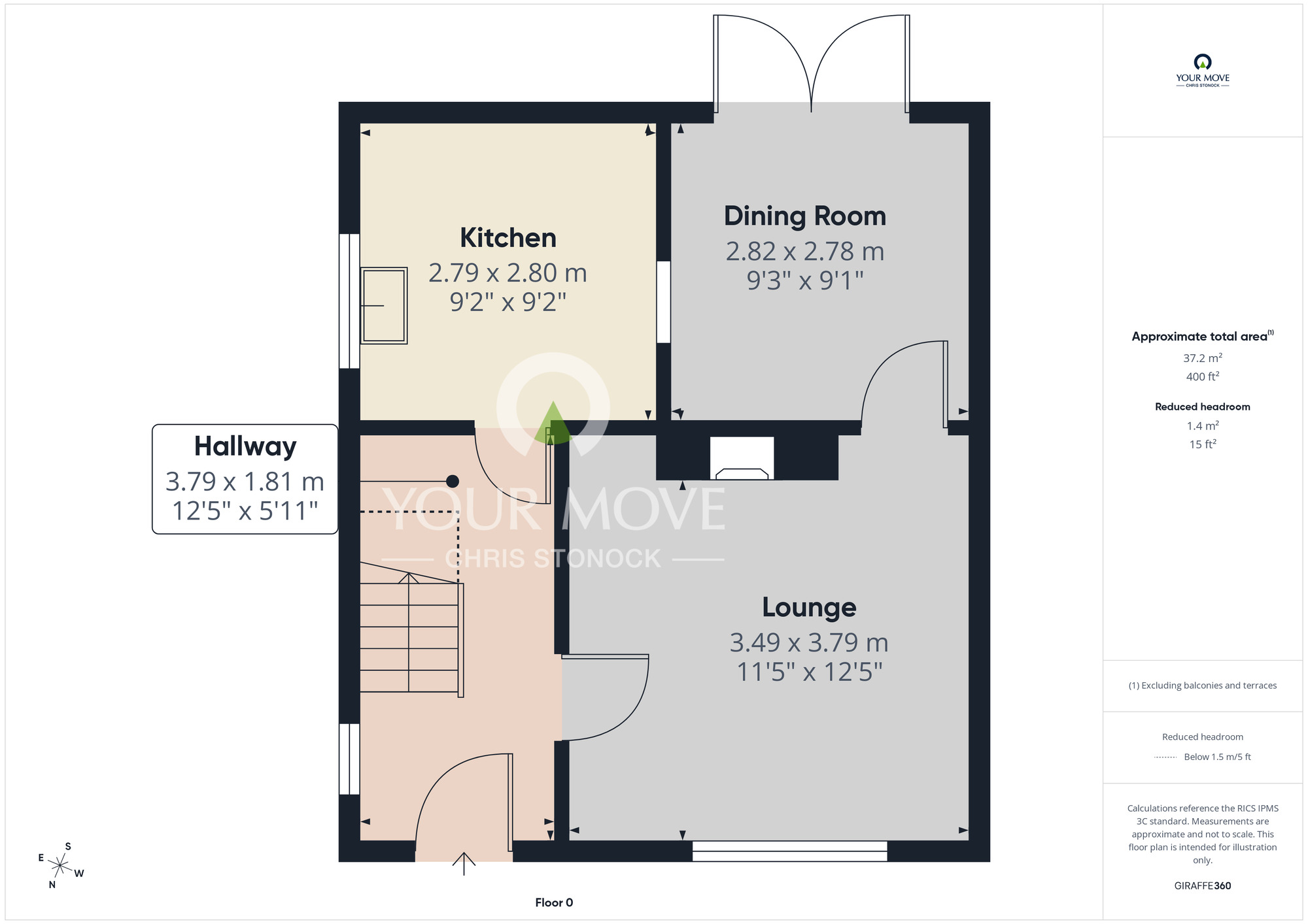 Floorplan of 3 bedroom Semi Detached House for sale, Shibdon Crescent, Blaydon, NE21