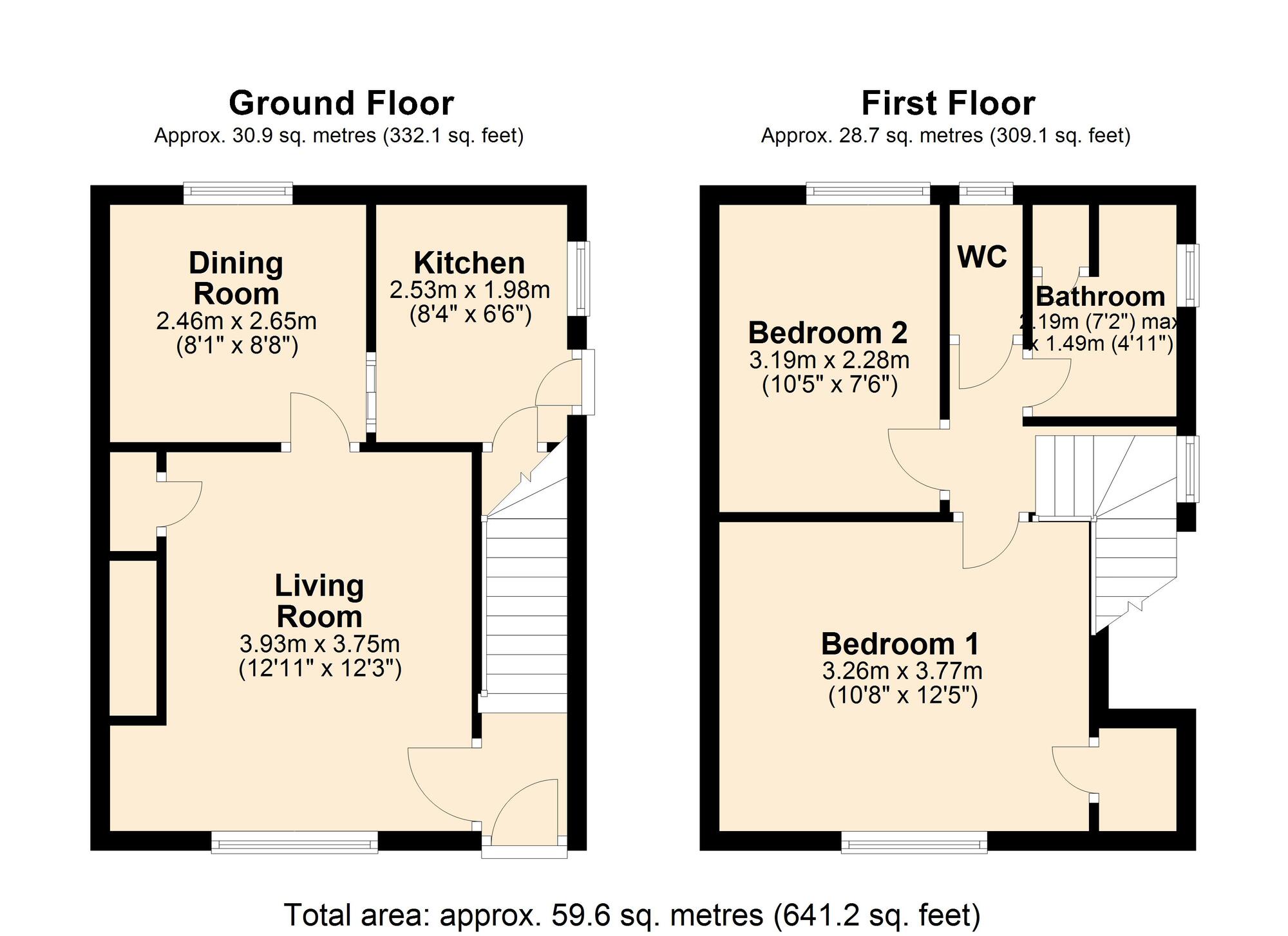 Floorplan of 2 bedroom Detached House for sale, Maple Avenue, Dunston, Gateshead, NE11