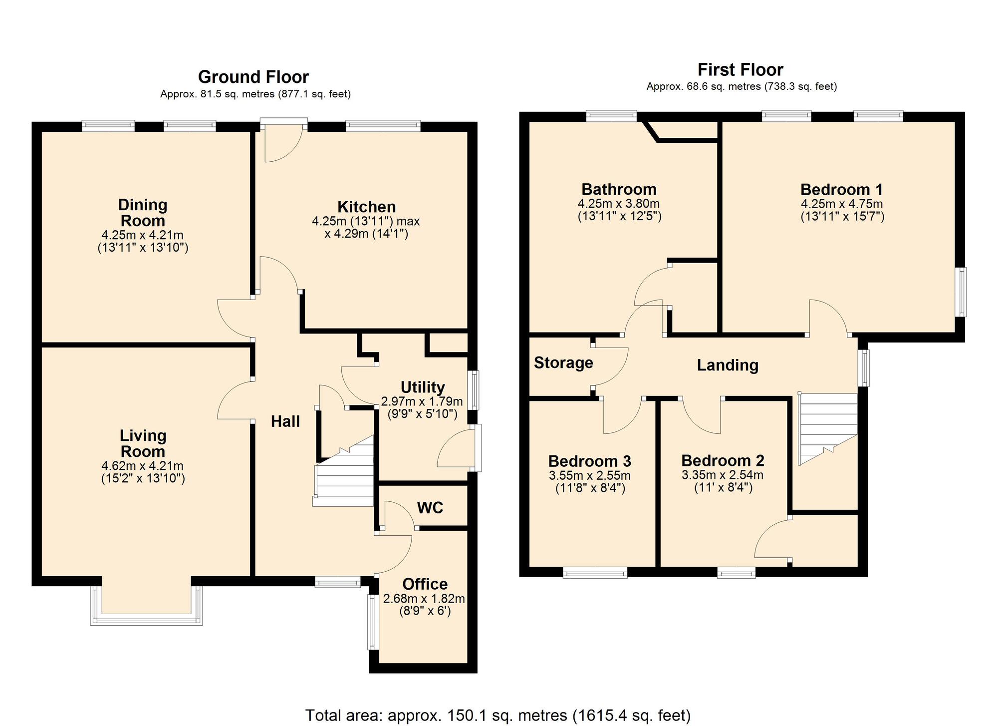 Floorplan of 3 bedroom Semi Detached House for sale, Blaydon Bank, Blaydon, Tyne and Wear, NE21