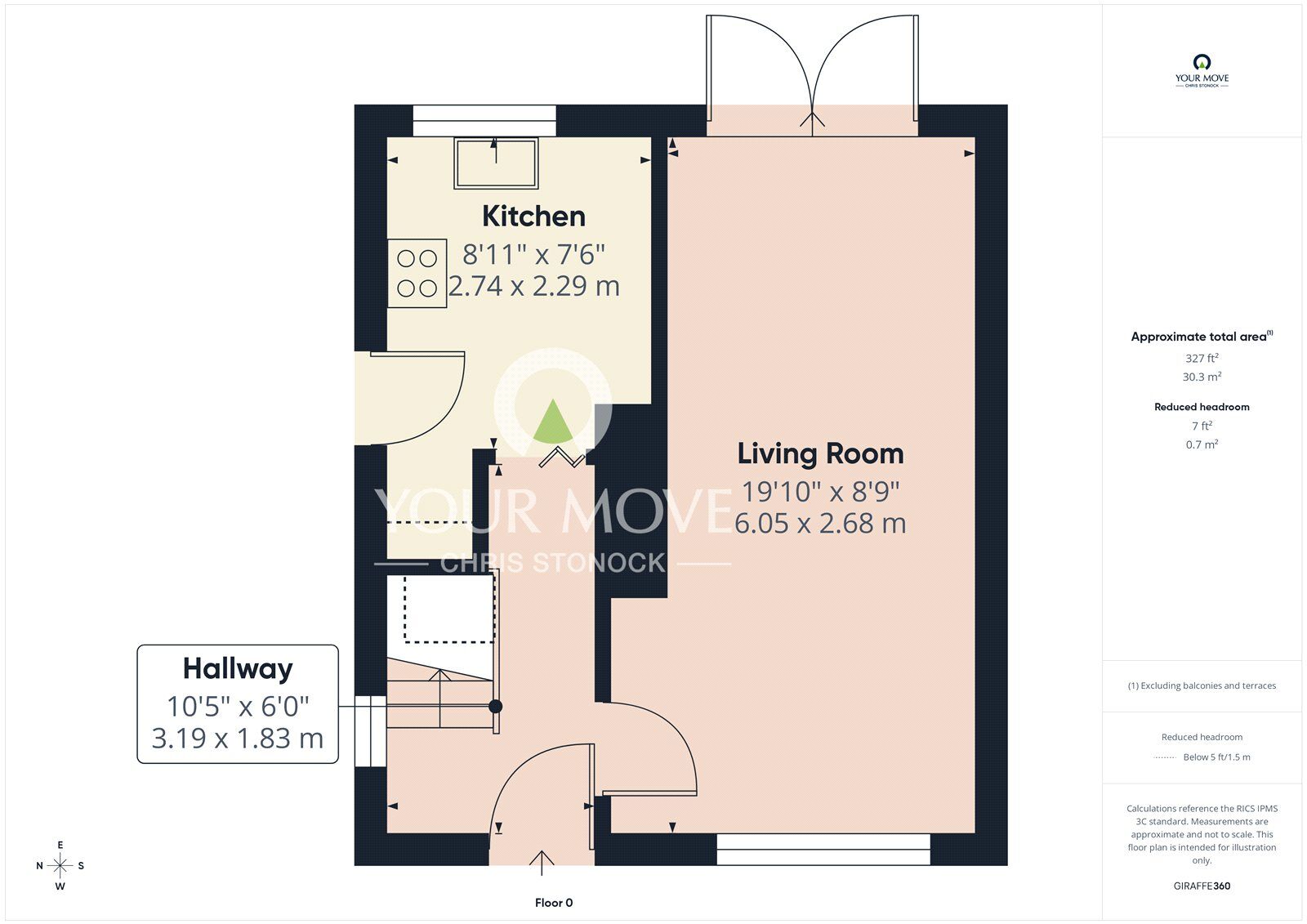 Floorplan of 2 bedroom Semi Detached House for sale, Moorfoot Gardens, Lobley Hill, Gateshead, NE11