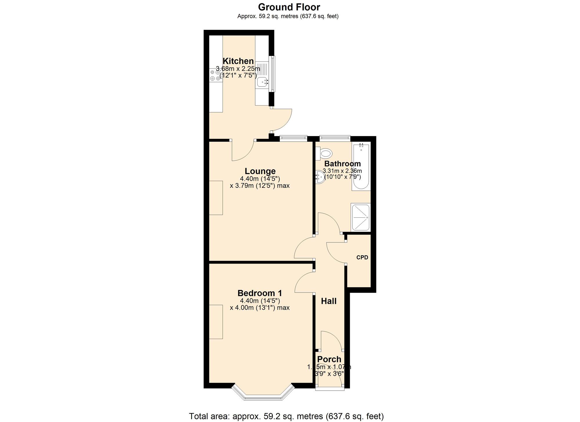 Floorplan of 1 bedroom  Flat to rent, Wynyard Street, Dunston, Gateshead, NE11
