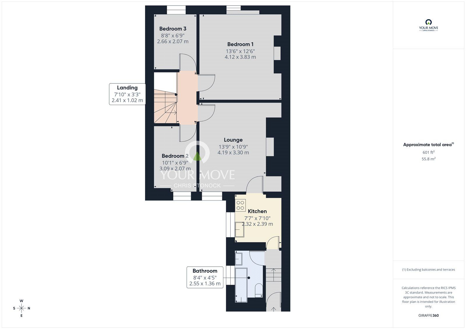 Floorplan of 3 bedroom Flat for sale, Ridley Gardens, Swalwell, NE16