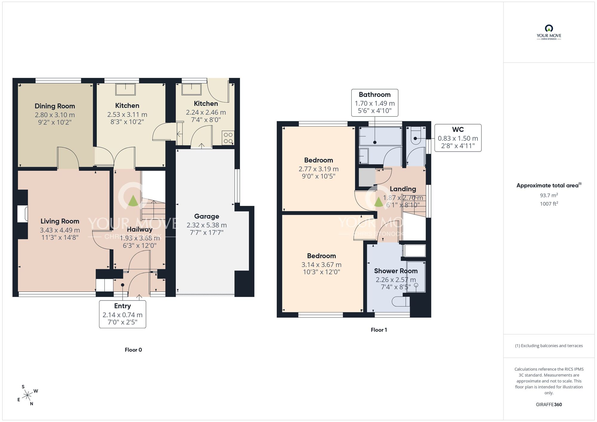 Floorplan of 2 bedroom Semi Detached House for sale, Cowan Close, Blaydon-on-Tyne, Tyne and Wear, NE21