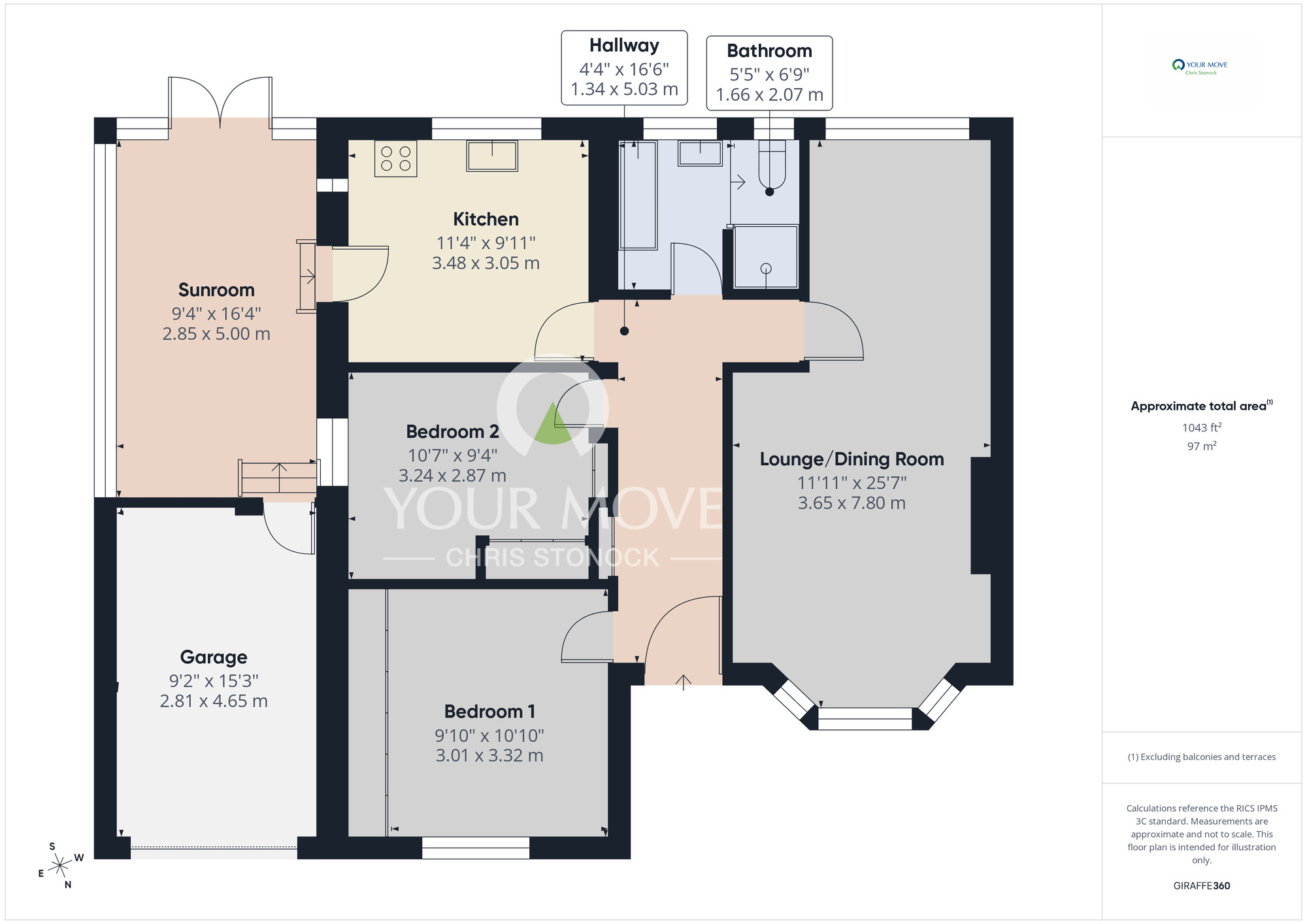 Floorplan of 2 bedroom Detached Bungalow for sale, Marlborough Avenue, Swalwell, Gateshead, NE16
