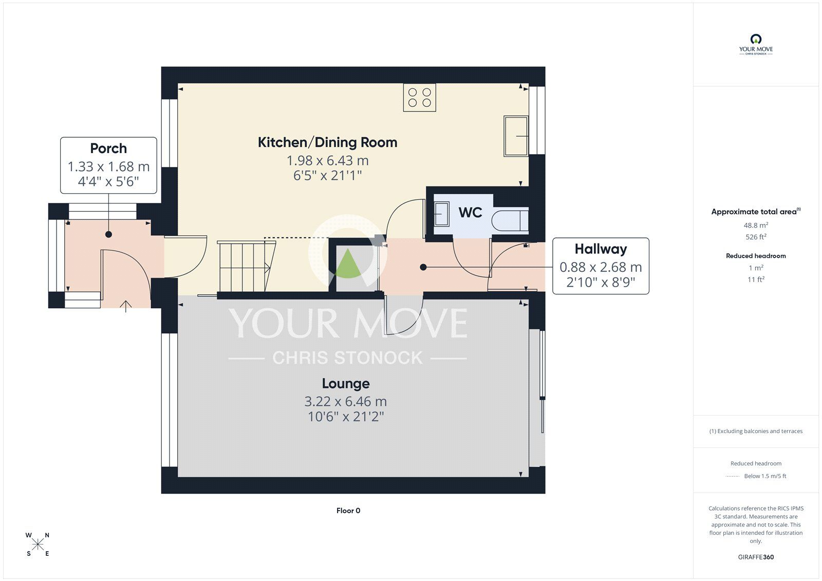 Floorplan of 3 bedroom End Terrace House for sale, Kingsway, Sunniside, NE16