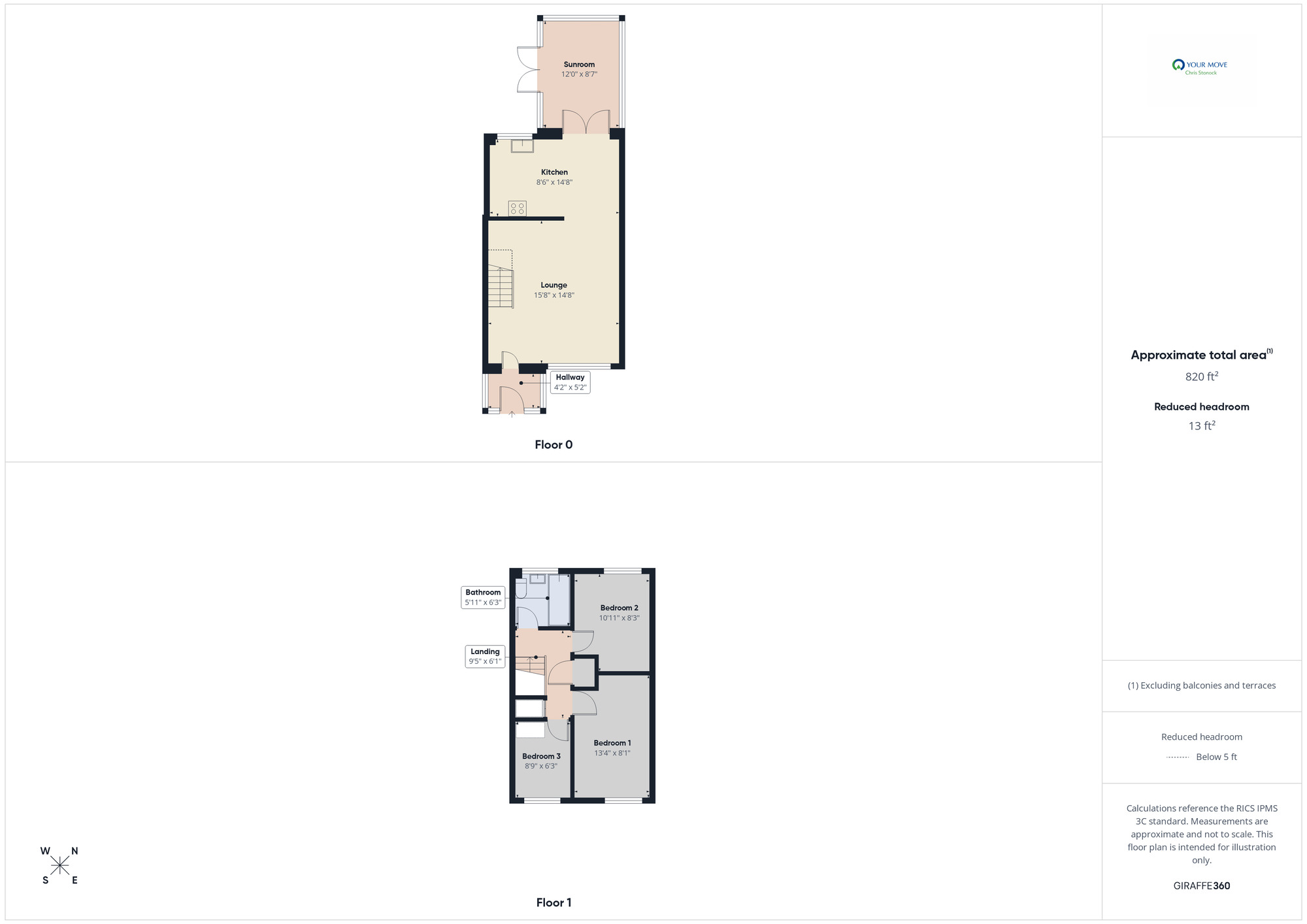 Floorplan of 2 bedroom End Terrace House for sale, Kingsway, Sunniside, NE16