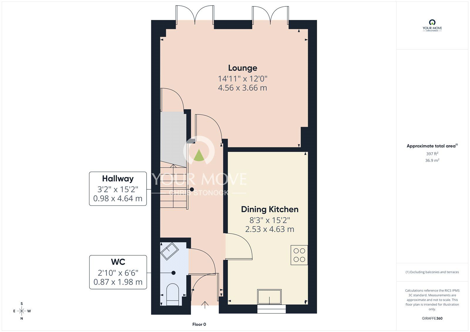 Floorplan of 3 bedroom Semi Detached House for sale, Simonside Road, Blaydon, NE21