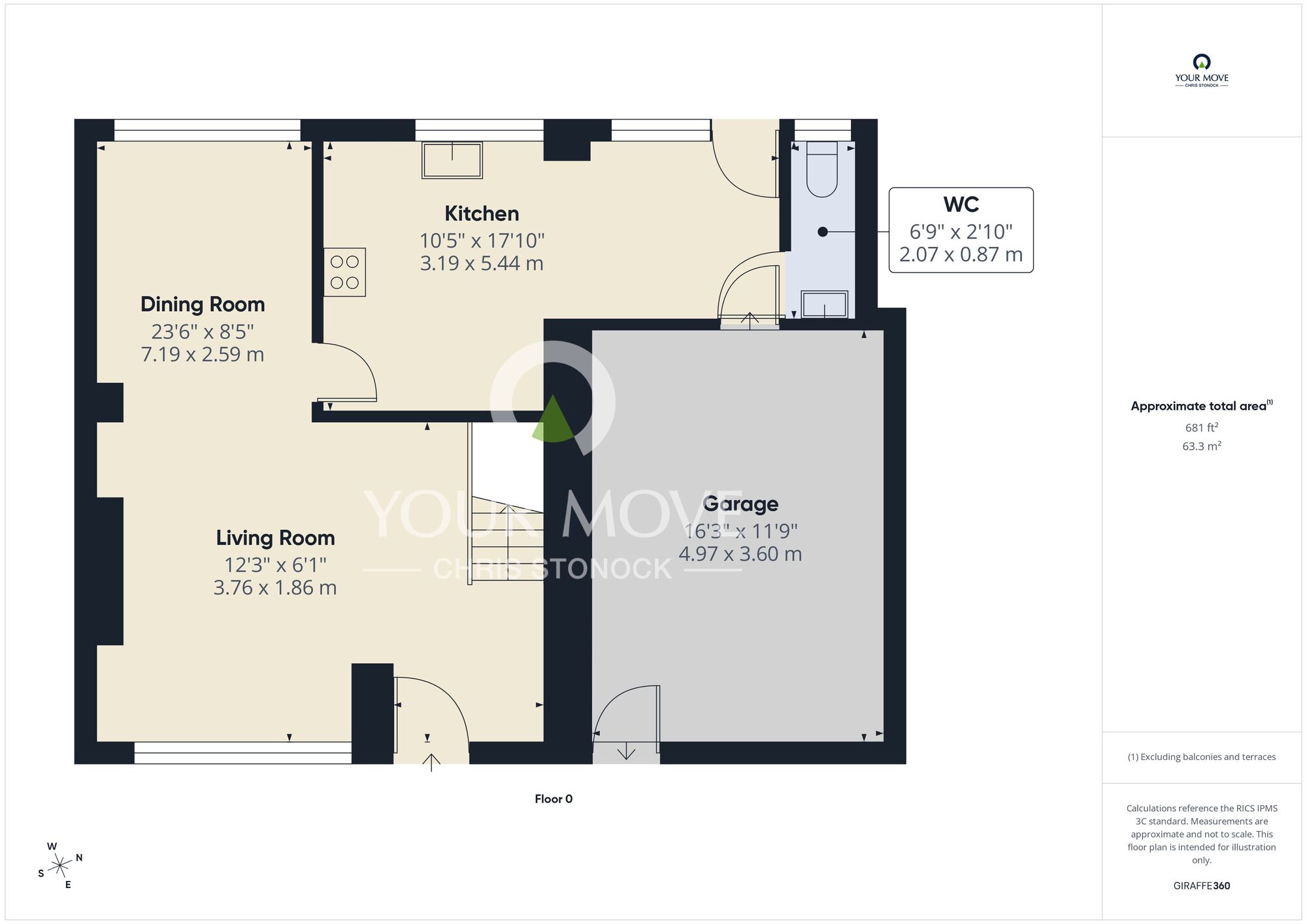 Floorplan of 3 bedroom Semi Detached House for sale, Herd Close, Blaydon, NE21