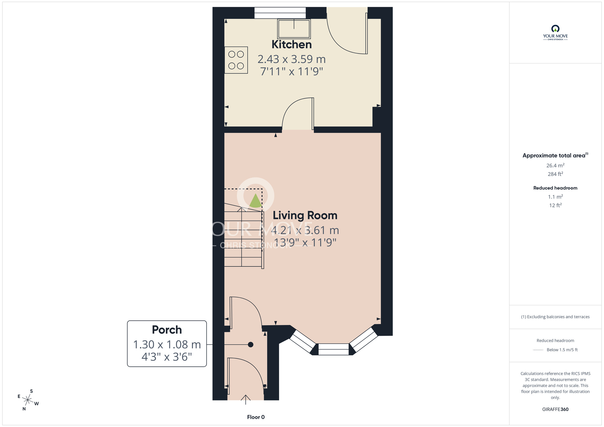 Floorplan of 2 bedroom Semi Detached House for sale, St. Cuthberts Park, Marley Hill, NE16
