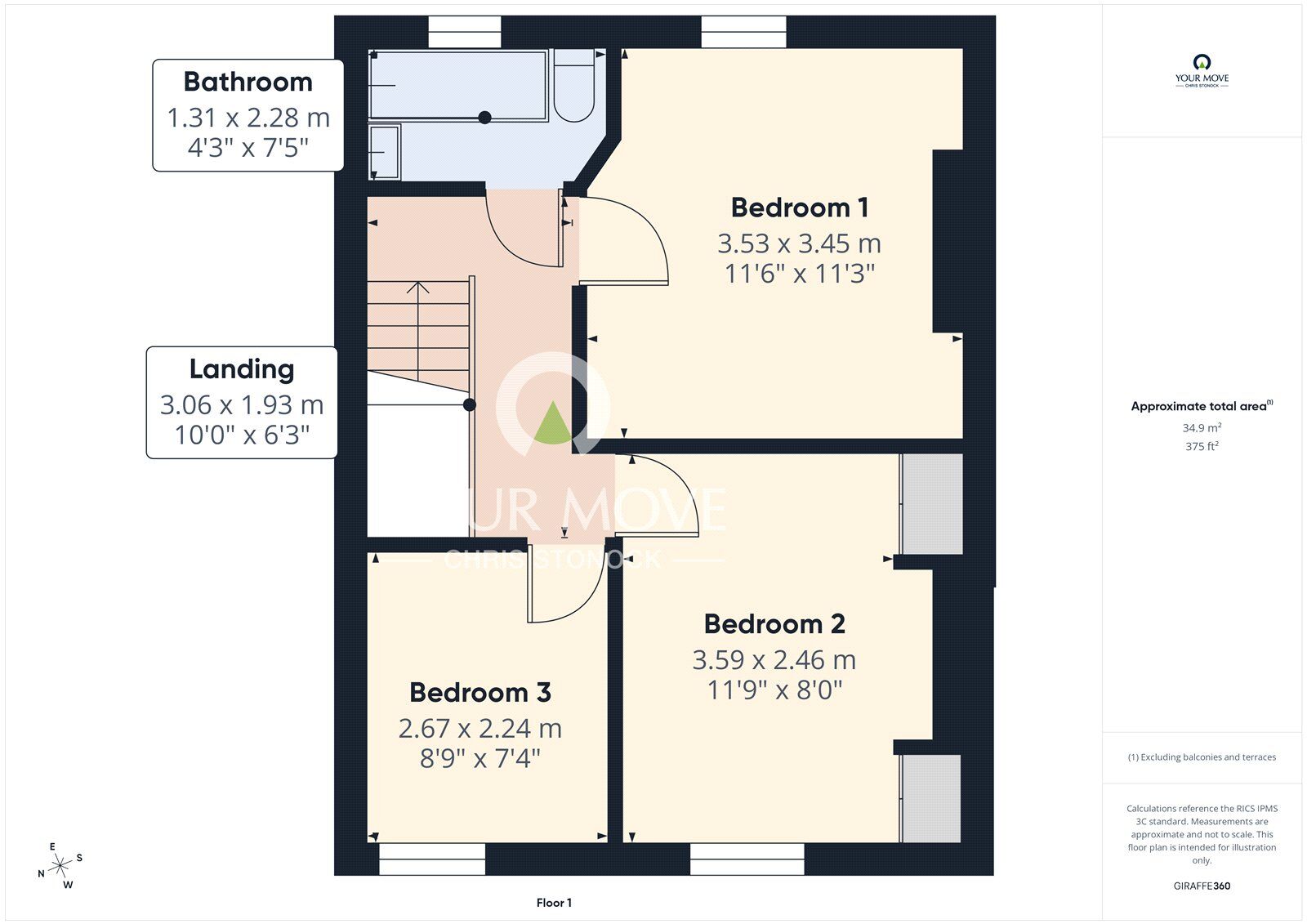 Floorplan of 3 bedroom End Terrace House for sale, Newton Street, Dunston, Gateshead, NE11